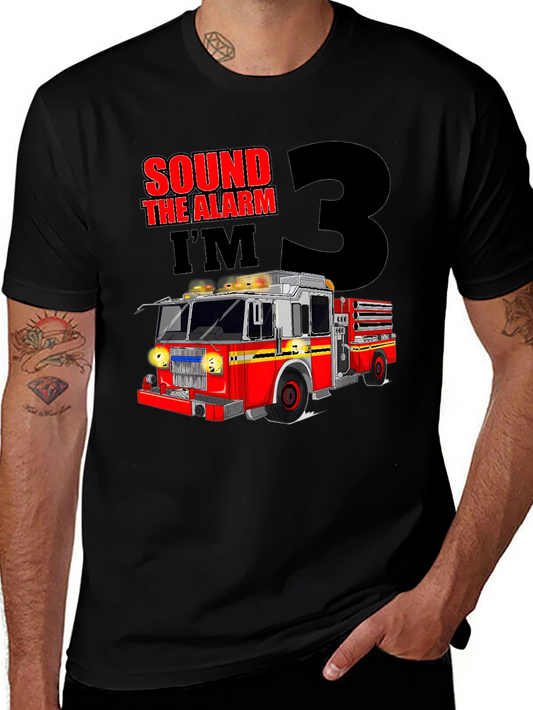 Fire Truck 3rd Birthday T-Shirt