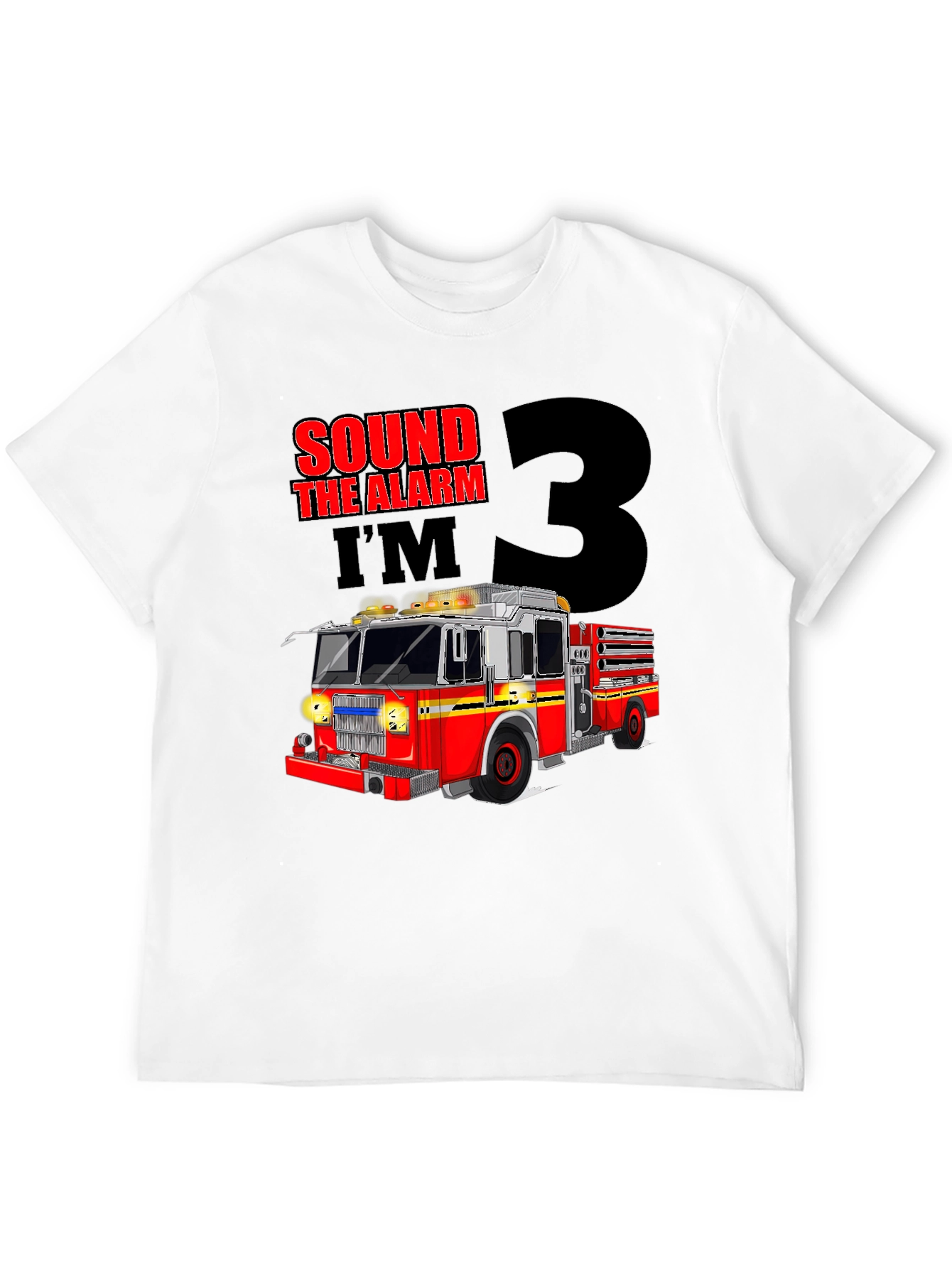 Fire Truck 3rd Birthday T-Shirt