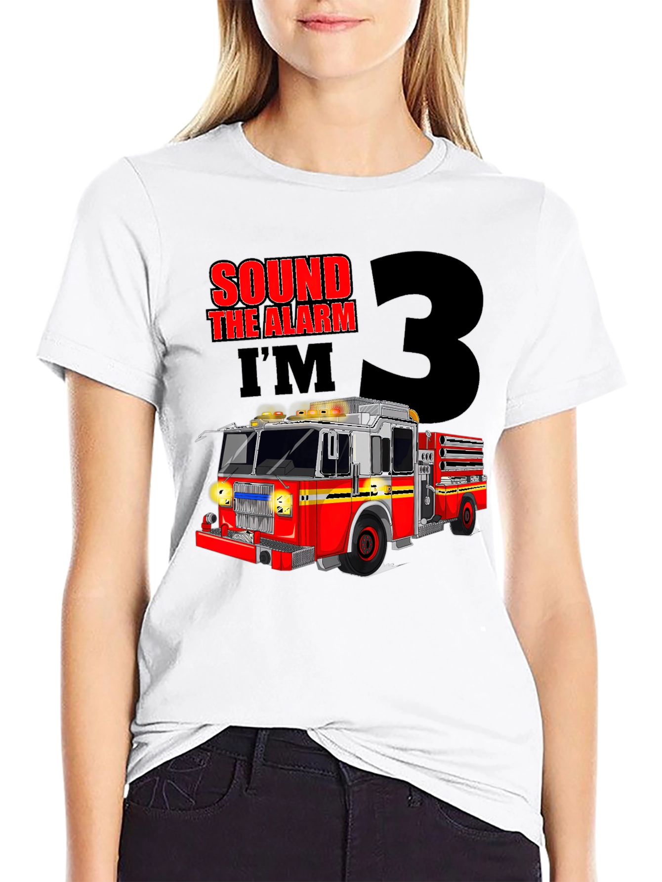 Fire Truck 3rd Birthday T-Shirt