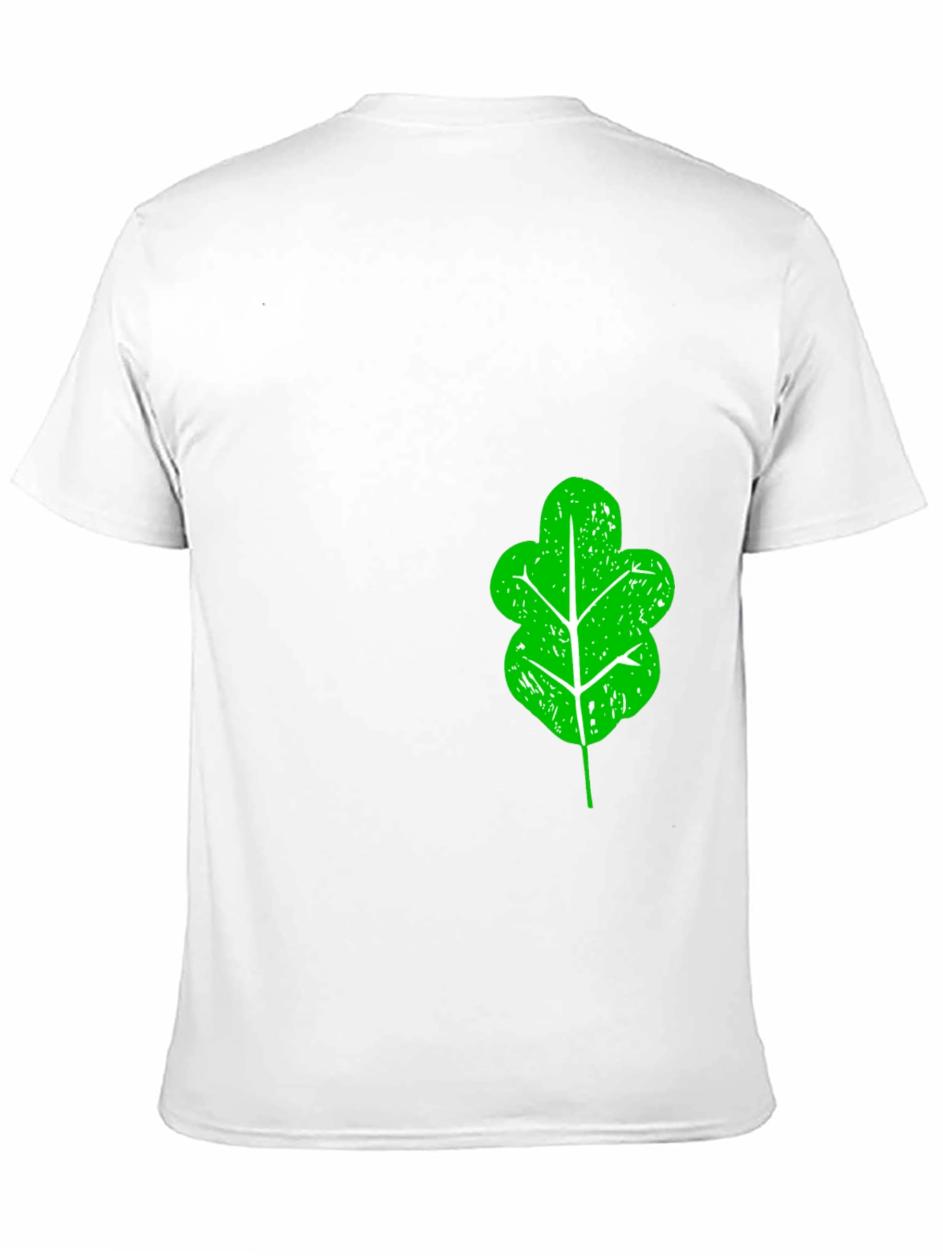 Green Leaf Graphic Black T-Shirt