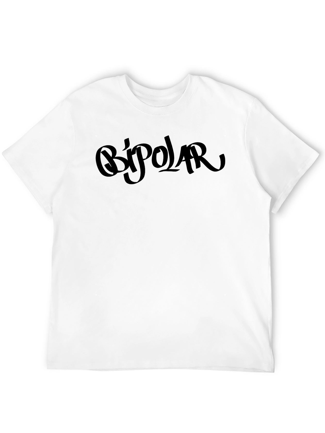 Bipolar Graphic Tee - Stylish Mens Black T-Shirt