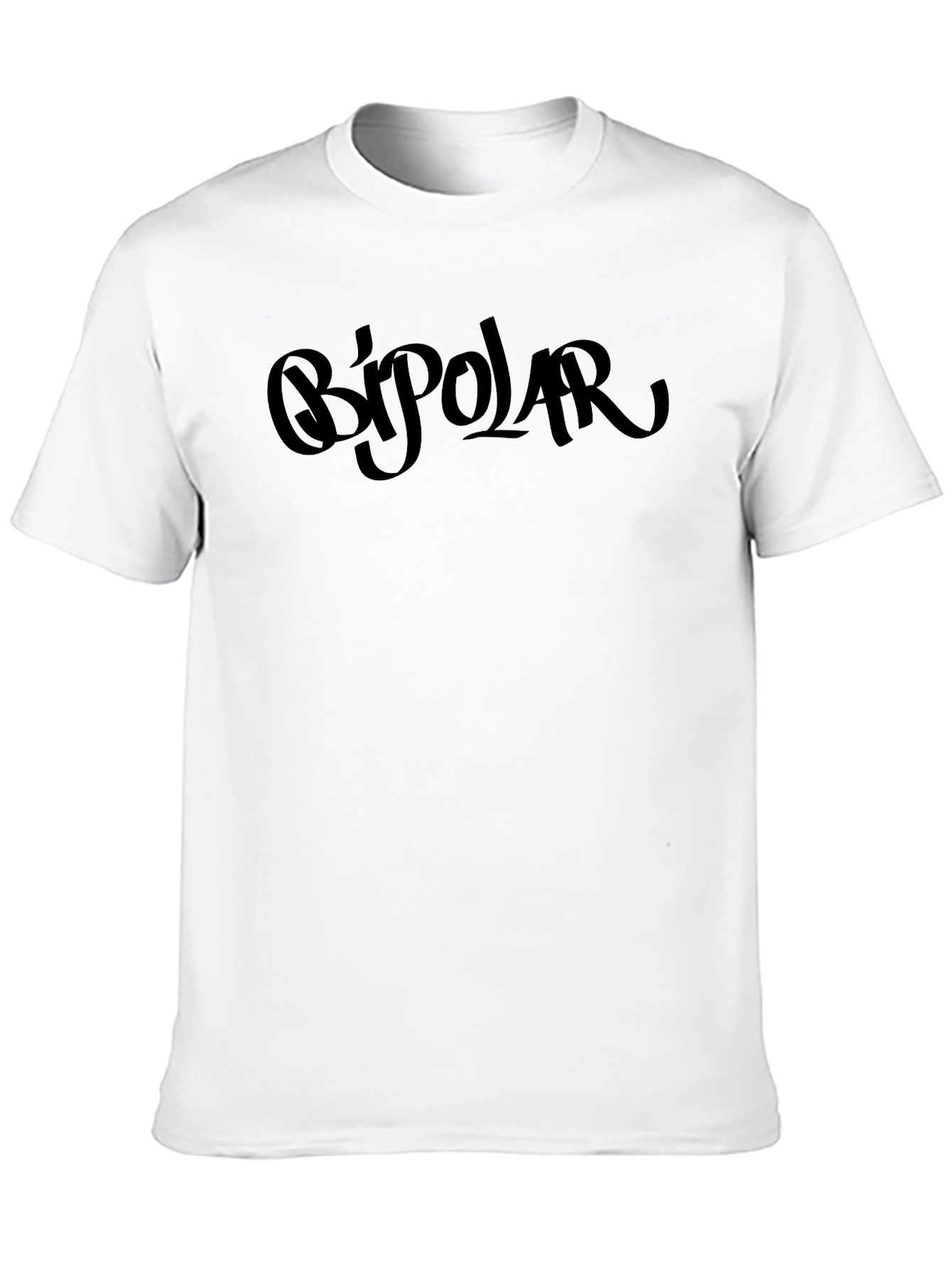 Bipolar Graphic Tee - Stylish Mens Black T-Shirt