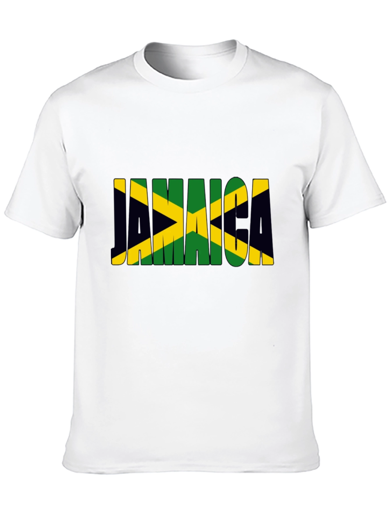 Jamaica Flag T-Shirt - Black Crew Neck Tee