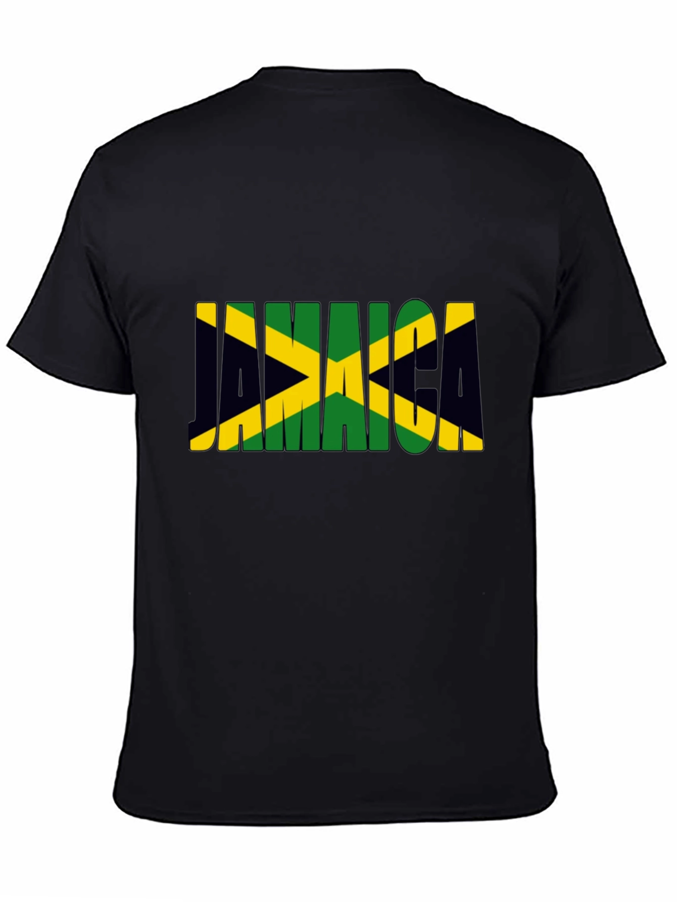 Jamaica Flag T-Shirt - Black Crew Neck Tee