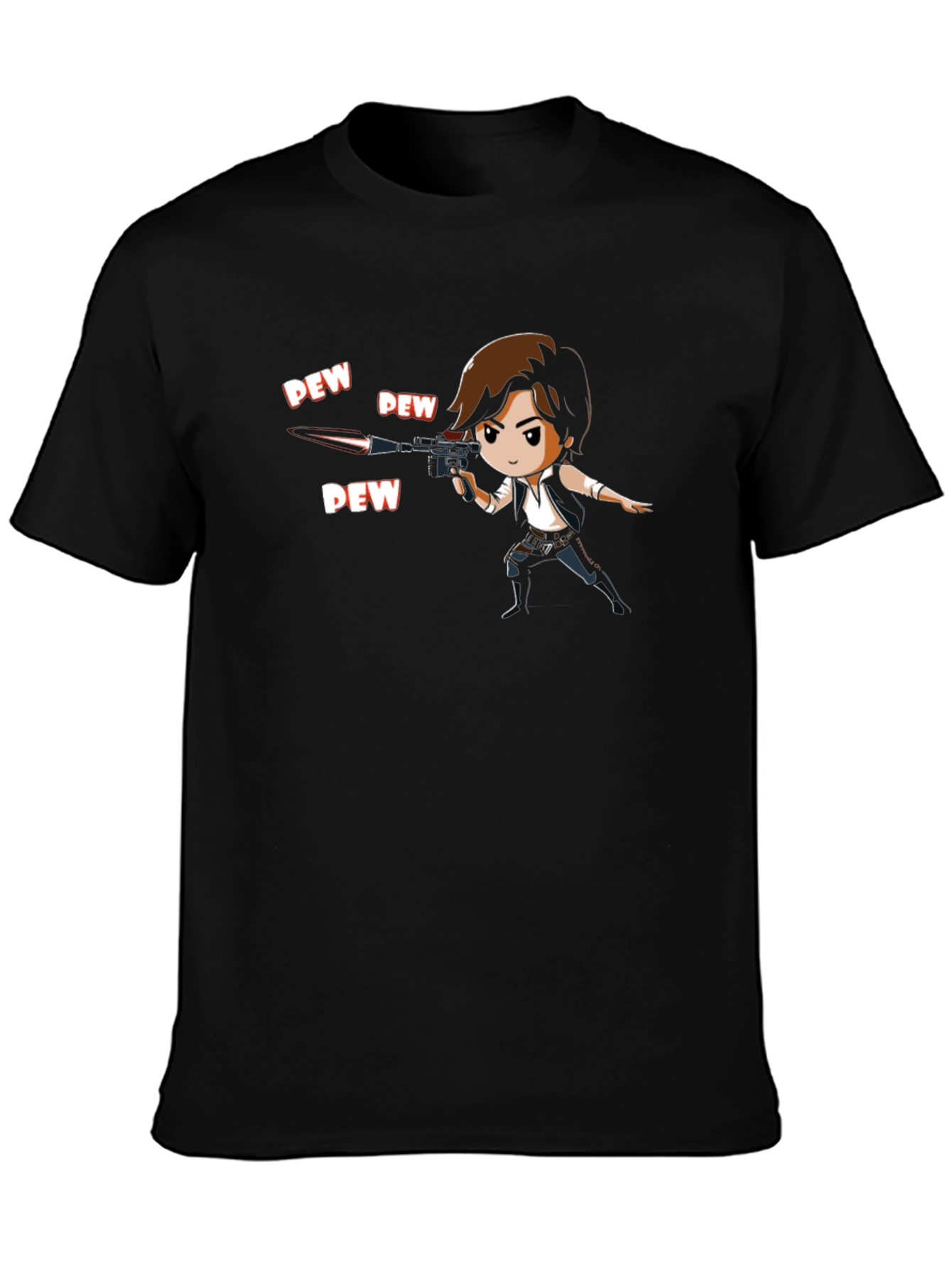 Han Solo Cartoon Style Graphic T-Shirt