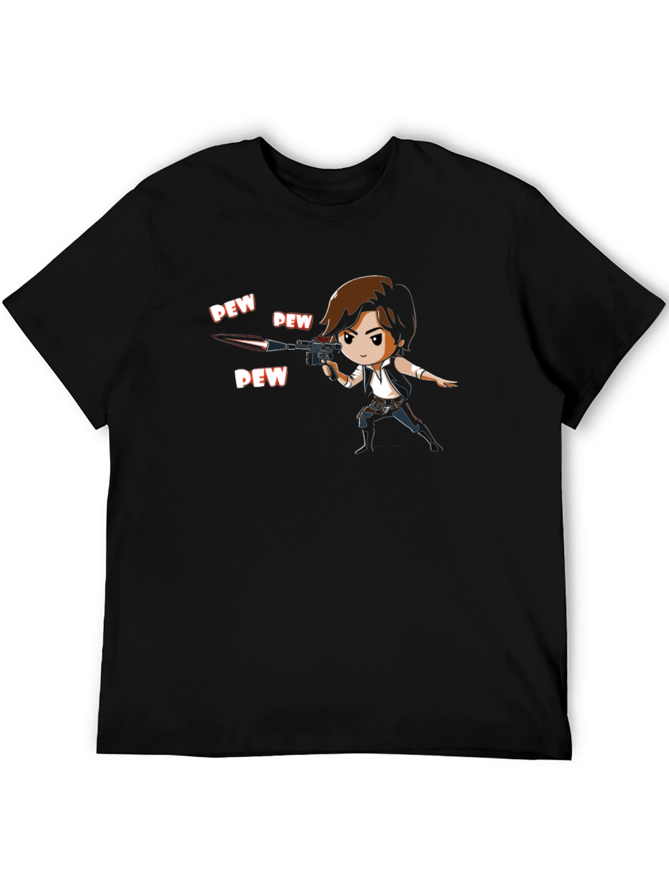 Han Solo Cartoon Style Graphic T-Shirt