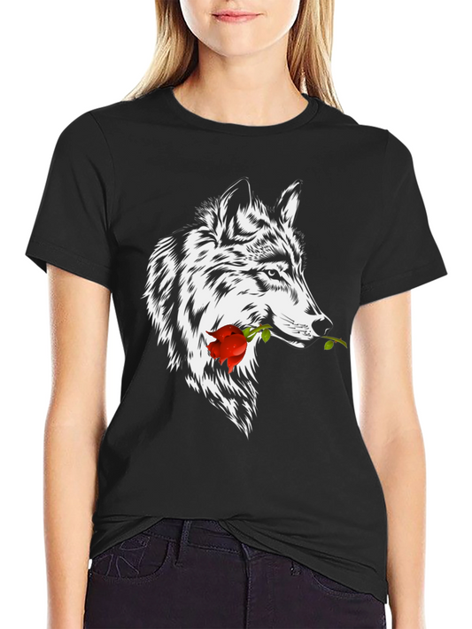 Wolf & Rose Graphic Tee - Black