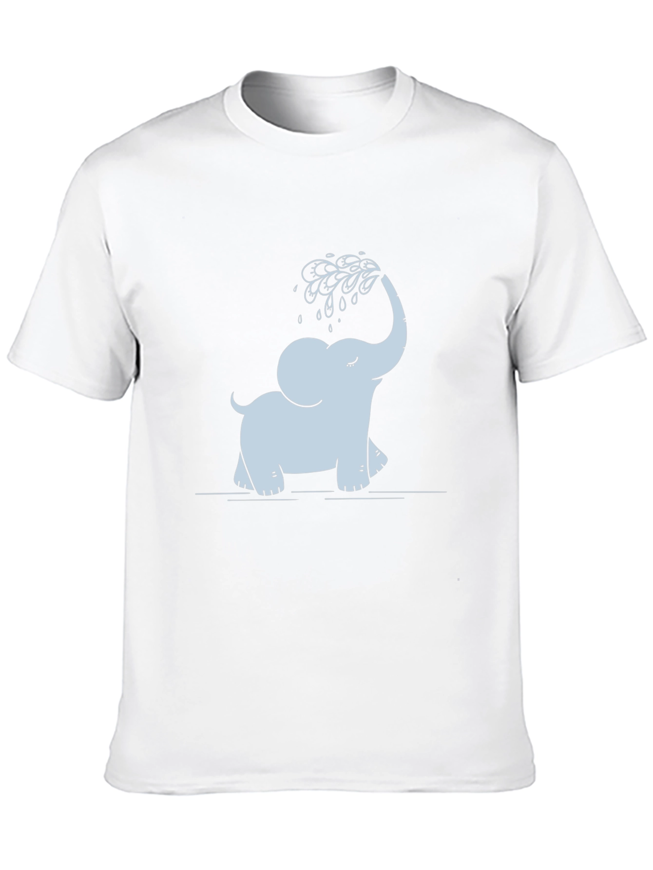 Cute Elephant T-Shirt - Black Cotton Tee