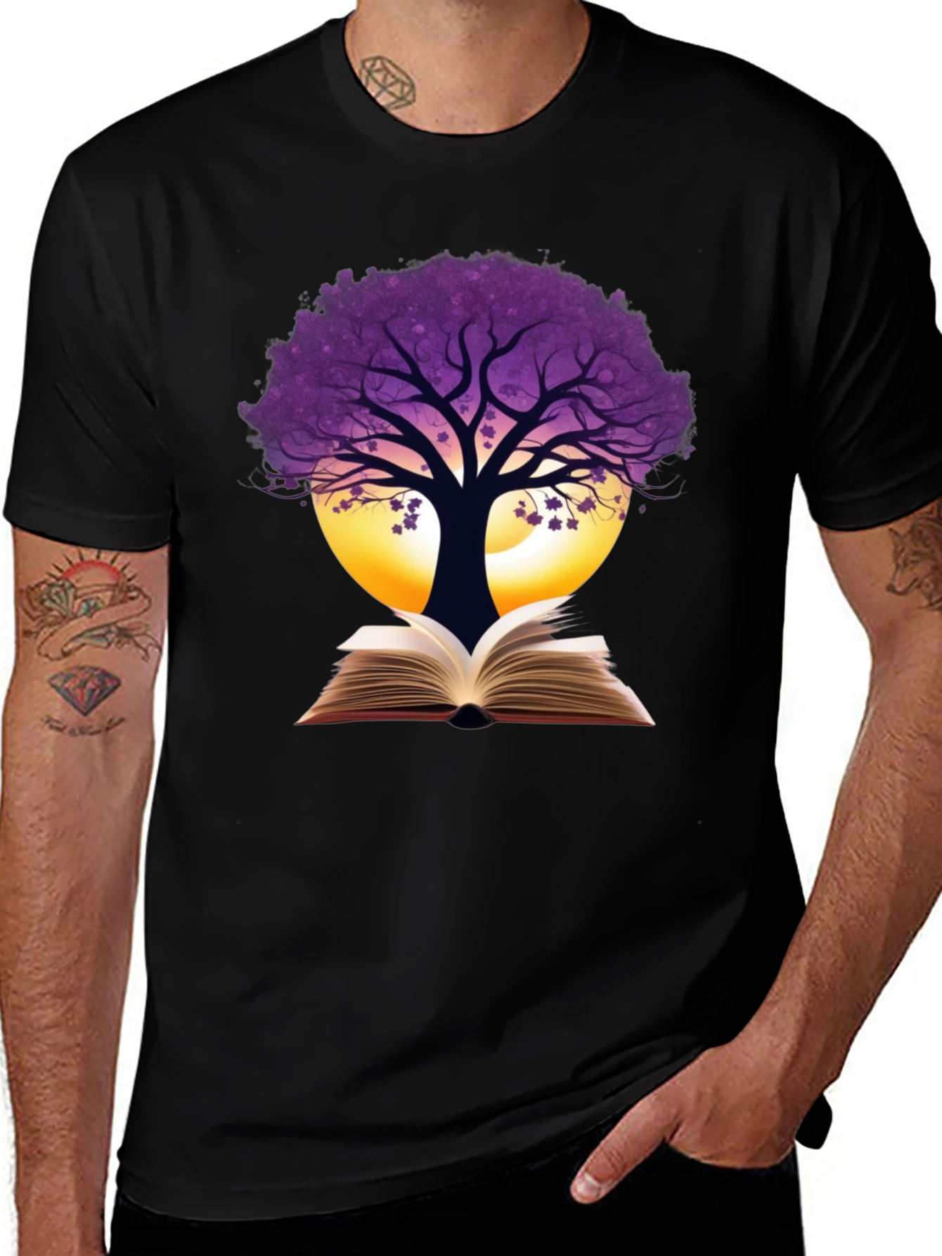 Book Tree Graphic Tee - Nature Reader Shirt