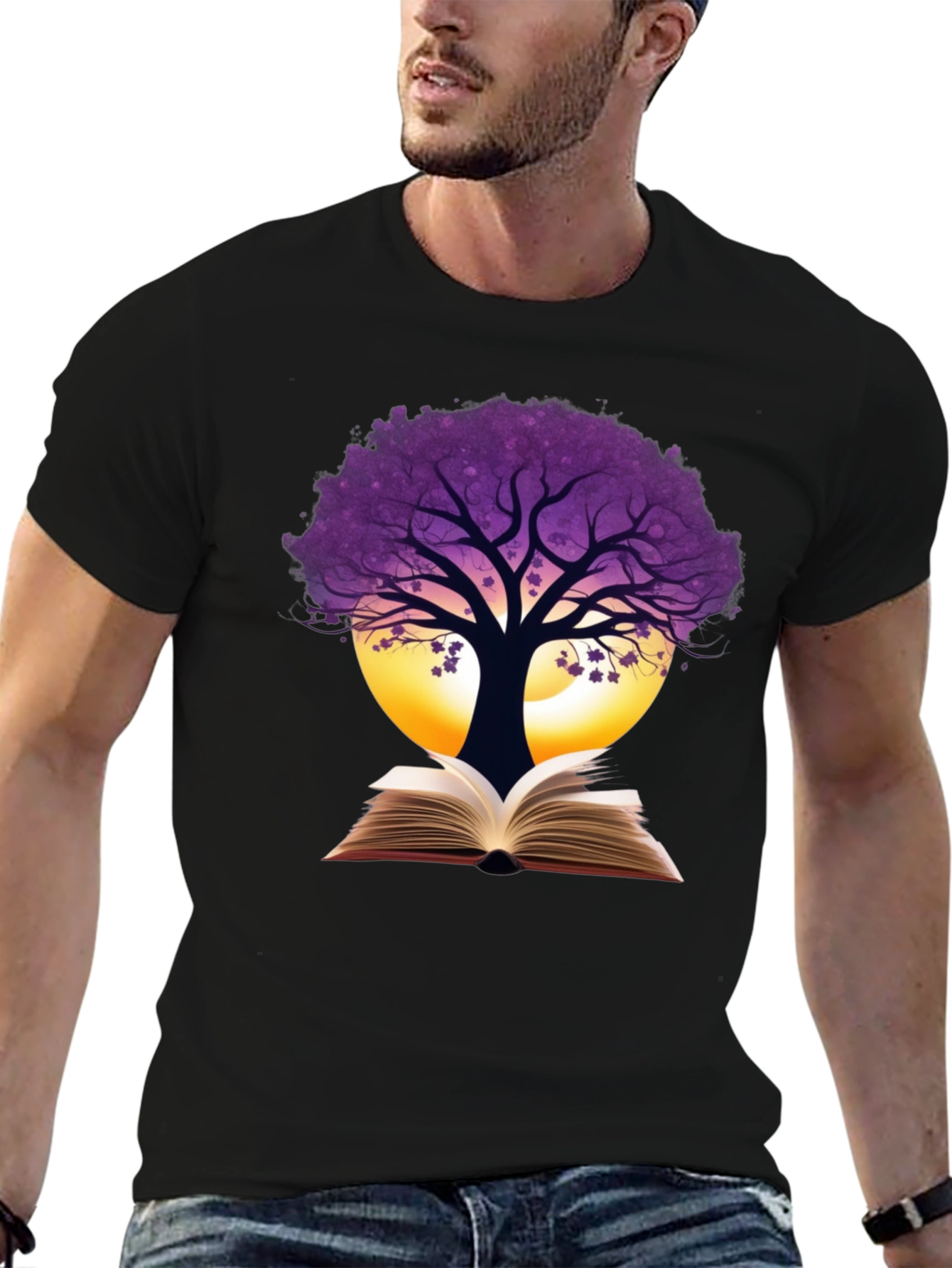 Book Tree Graphic Tee - Nature Reader Shirt