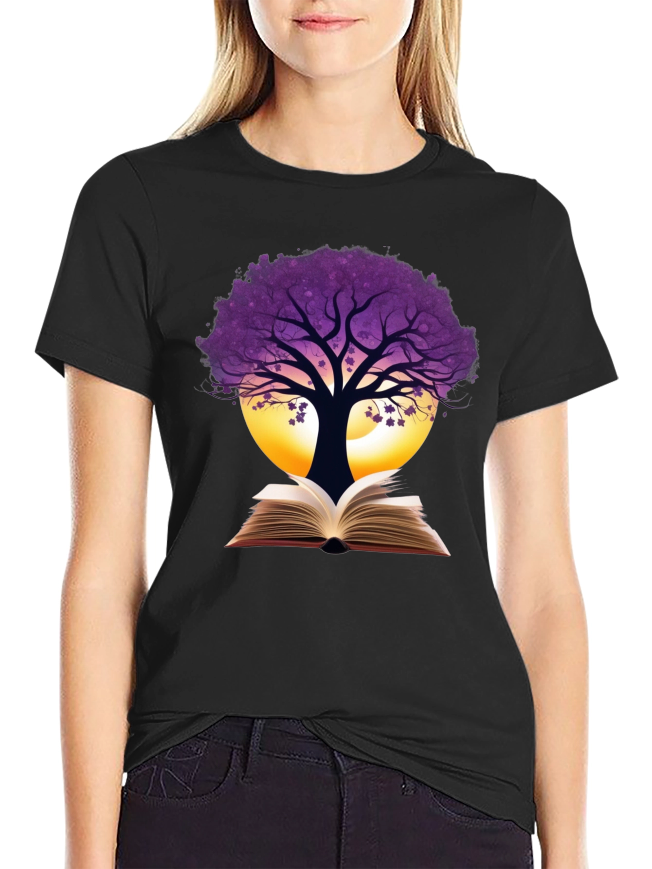 Book Tree Graphic Tee - Nature Reader Shirt
