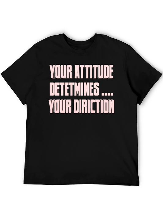 Attitude Determines Direction Black T-Shirt