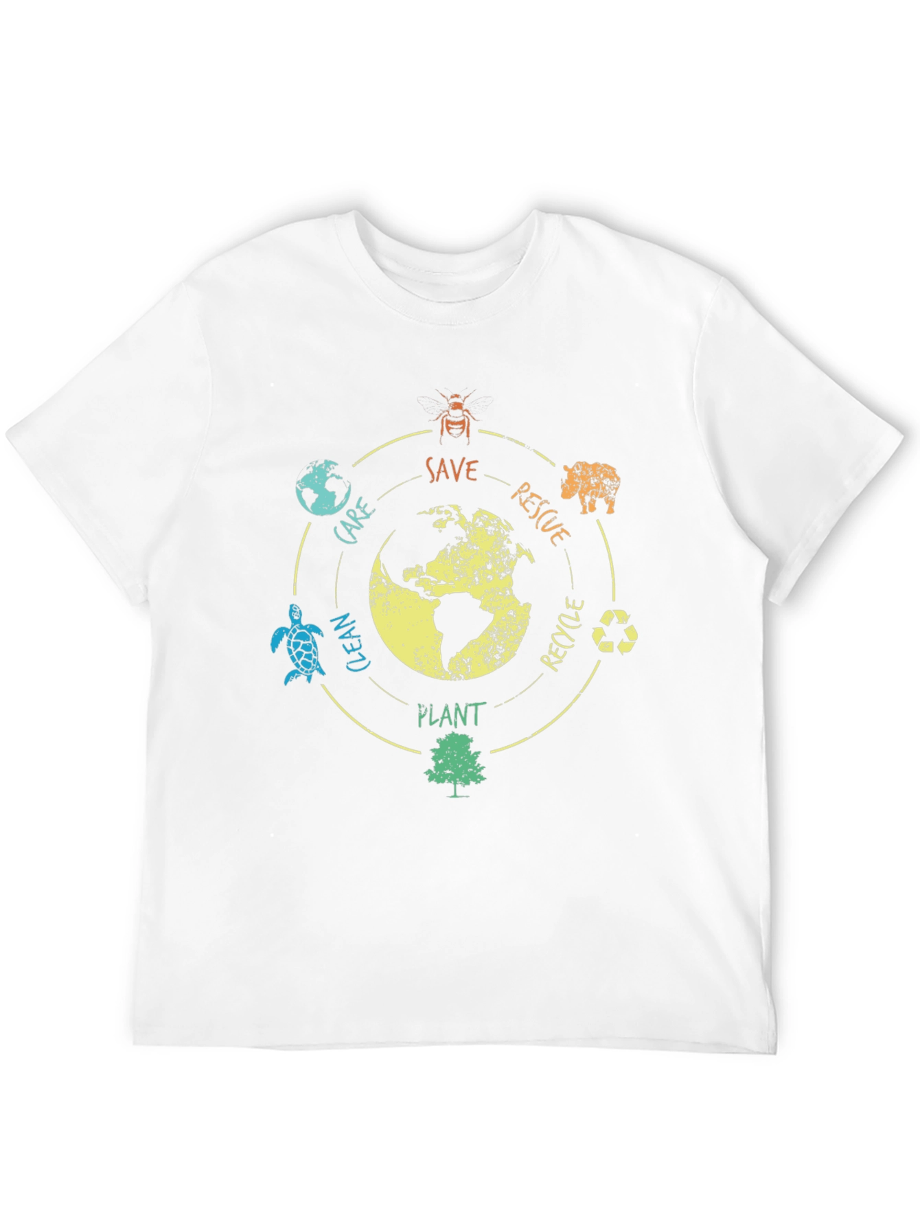 Eco-Friendly Save the Planet Graphic T-Shirt