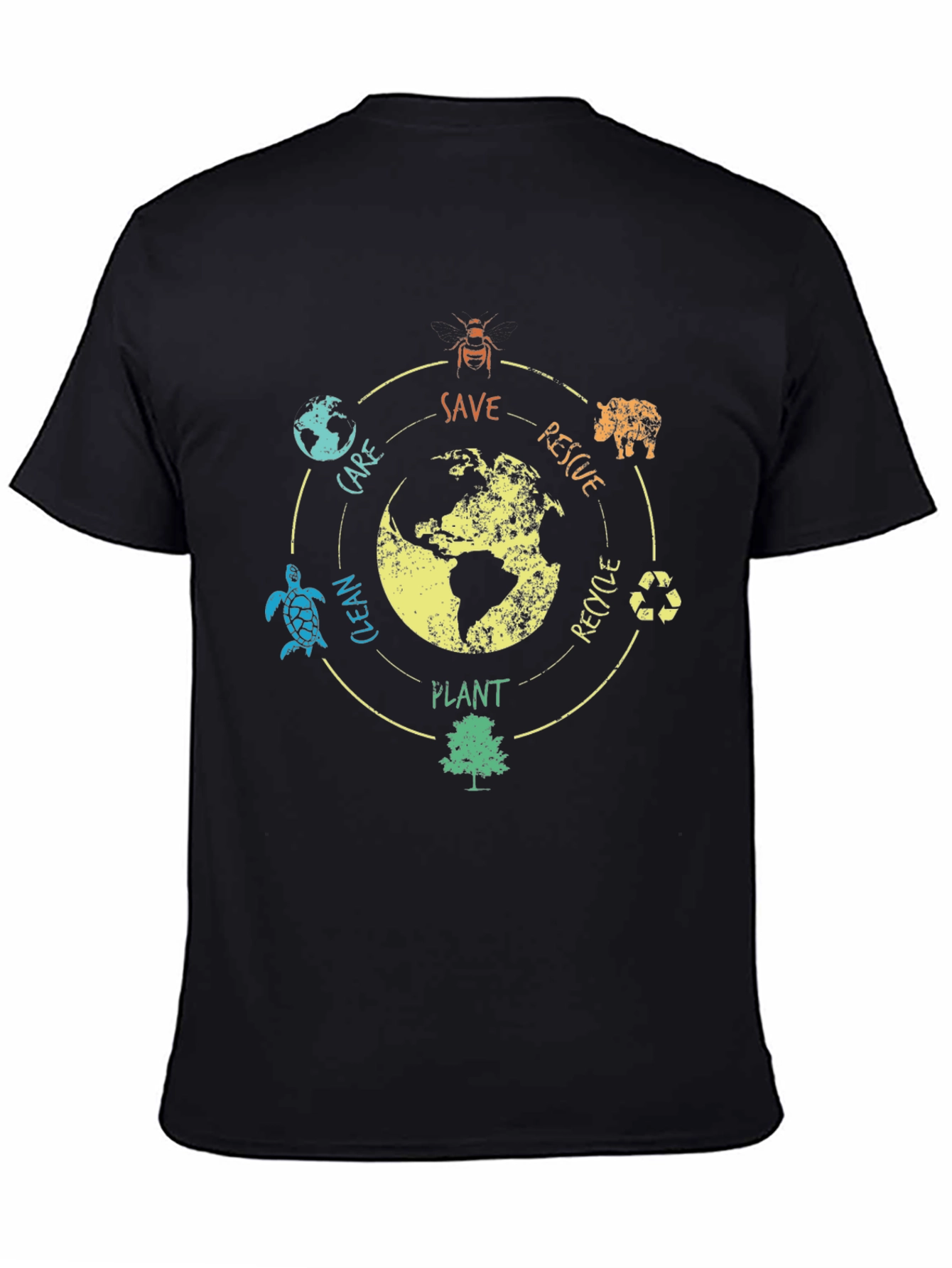 Eco-Friendly Save the Planet Graphic T-Shirt
