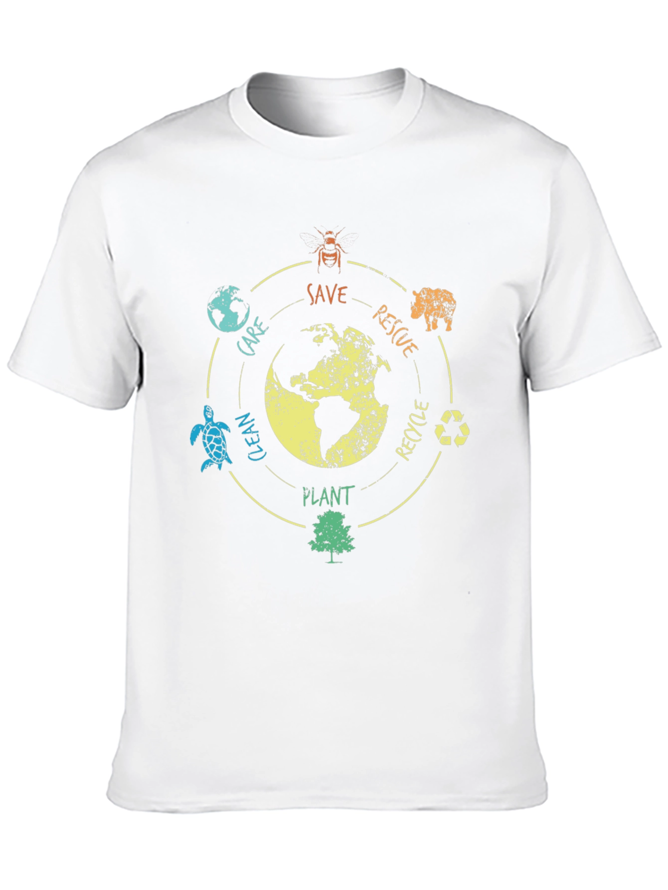 Eco-Friendly Save the Planet Graphic T-Shirt