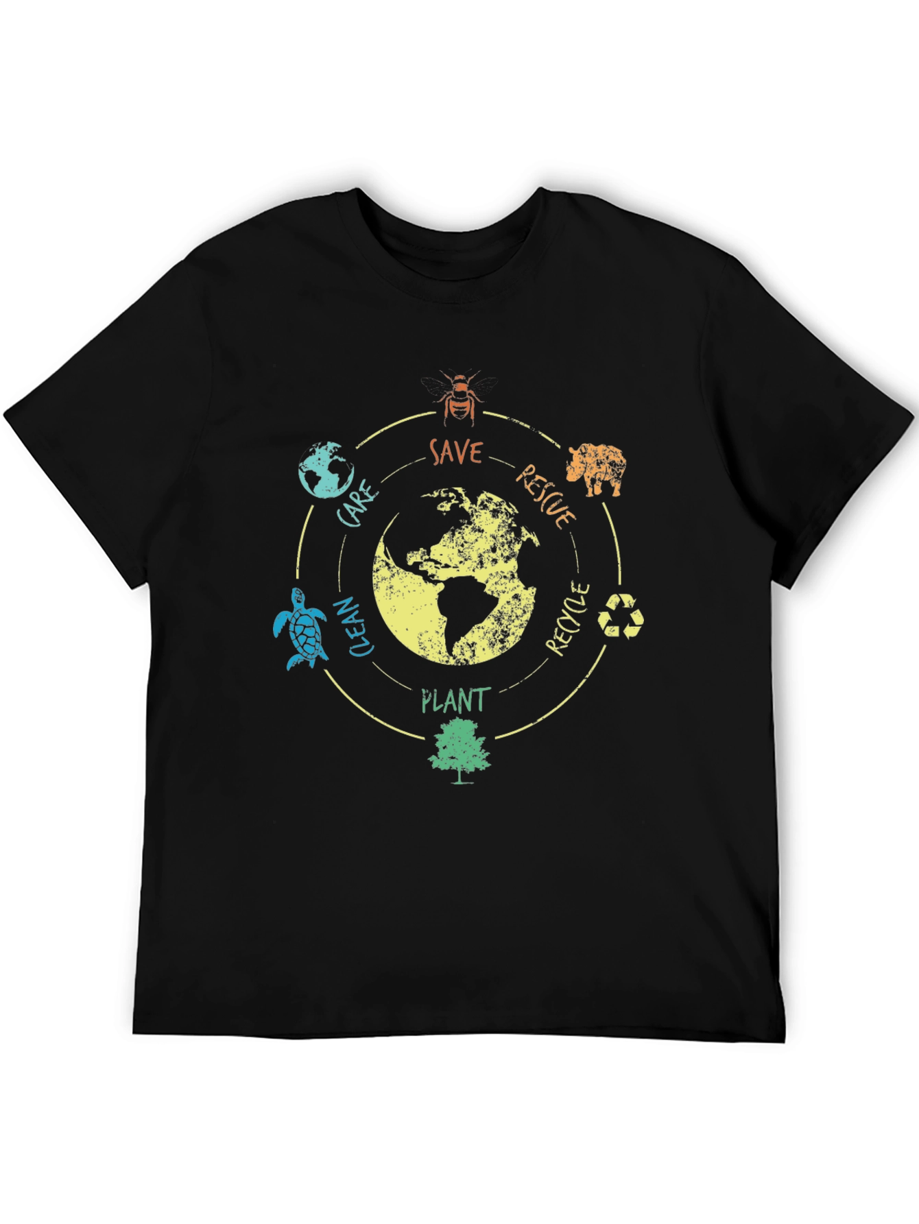 Eco-Friendly Save the Planet Graphic T-Shirt