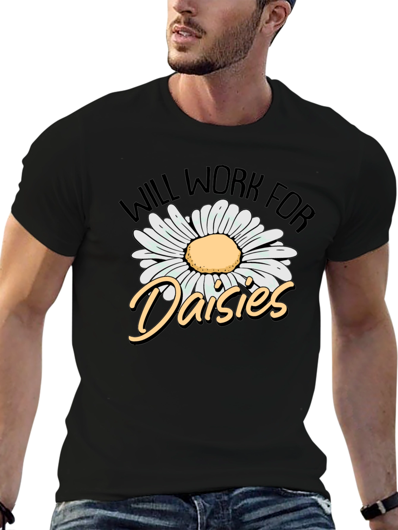 Will Work for Daisies Graphic Tee