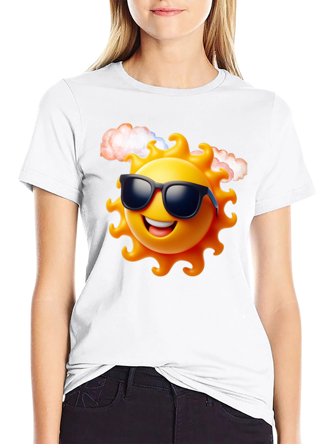 Cool Sun Graphic Black T-Shirt