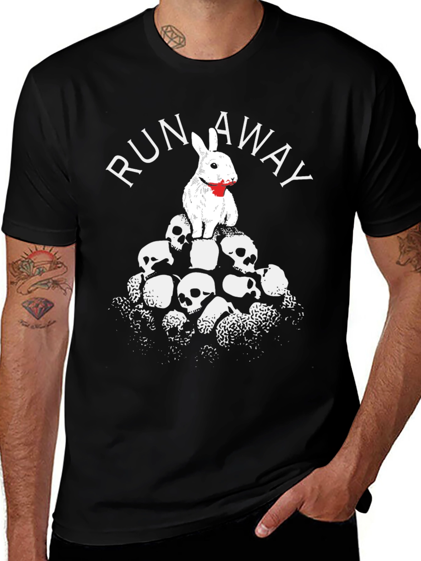 Run Away Rabbit Graphic T-Shirt