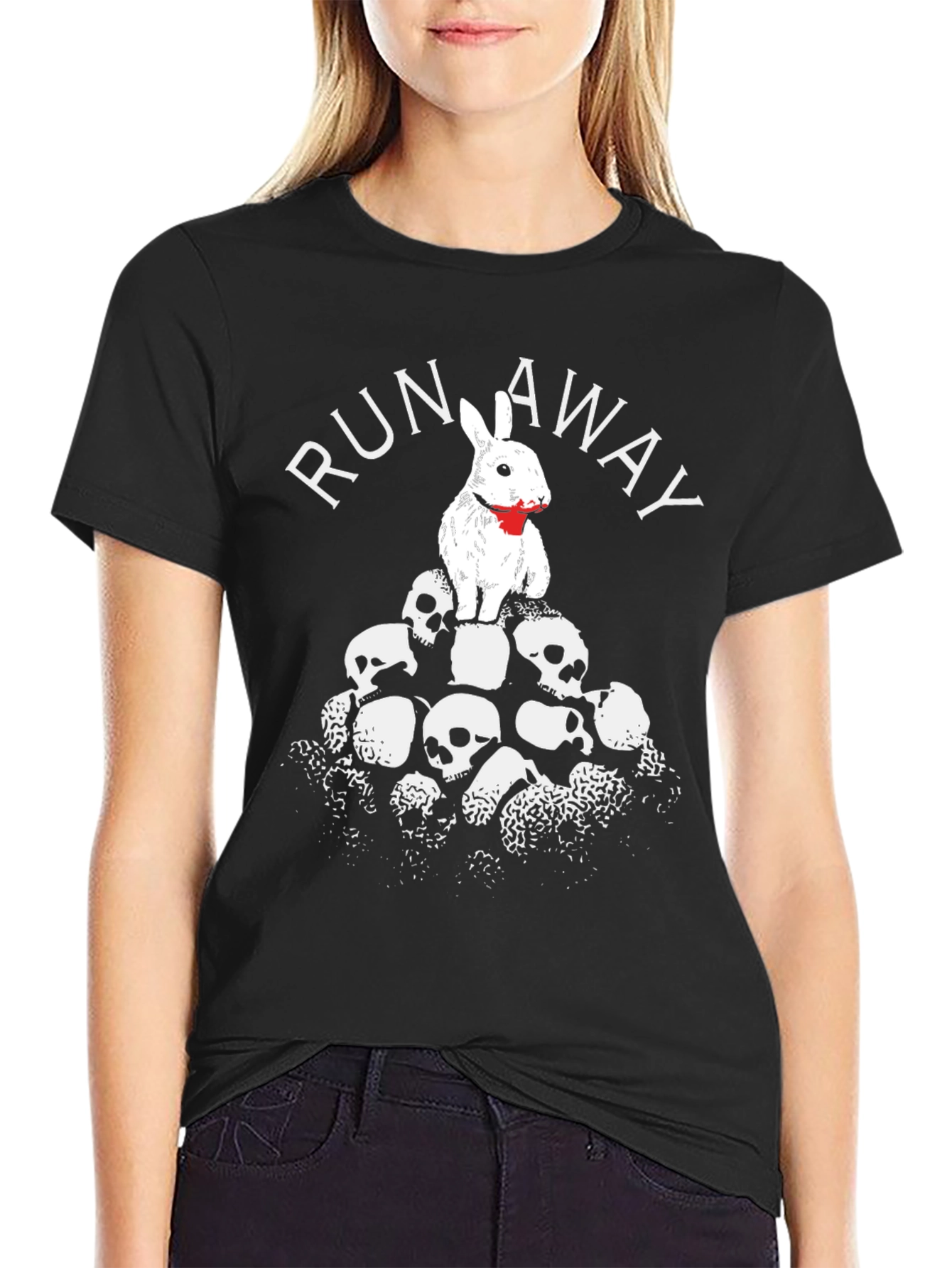 Run Away Rabbit Graphic T-Shirt