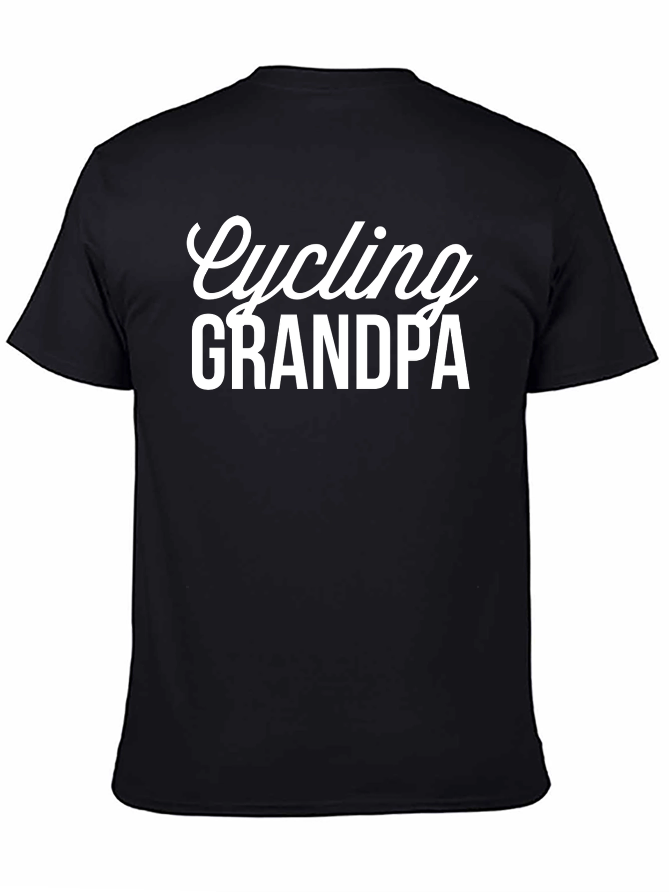 Cycling Grandpa T-Shirt - Black Graphic Tee