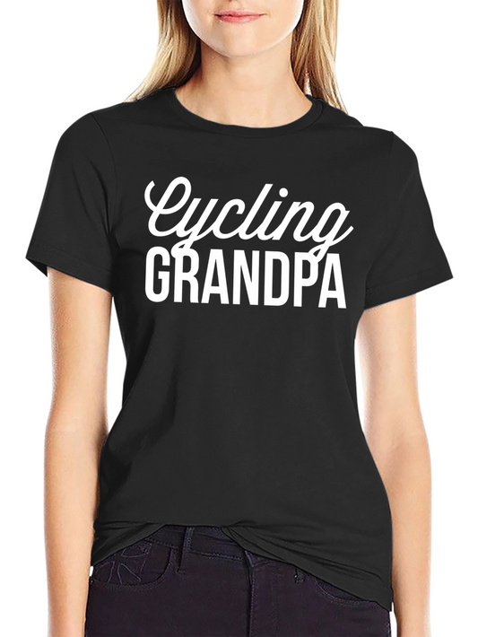 Cycling Grandpa T-Shirt - Black Graphic Tee