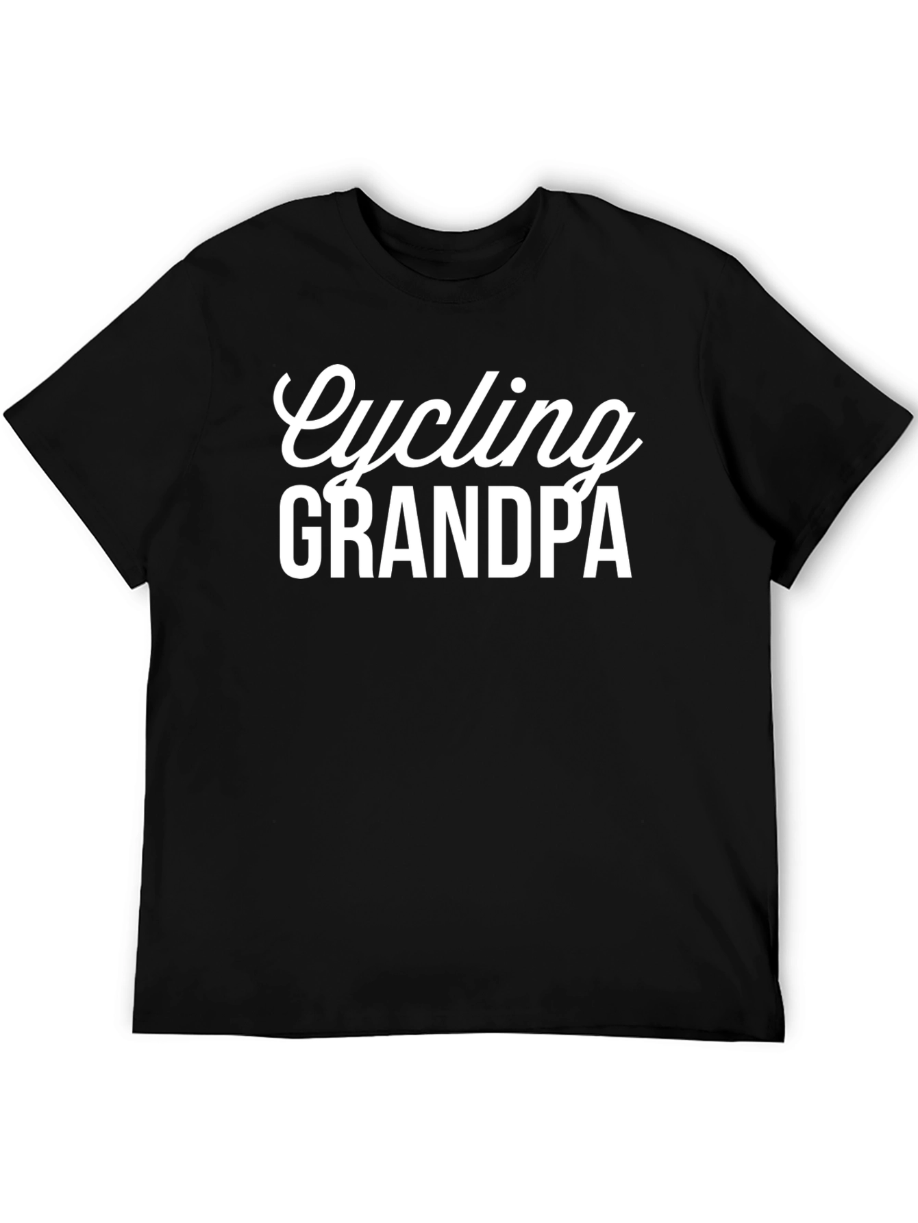 Cycling Grandpa T-Shirt - Black Graphic Tee