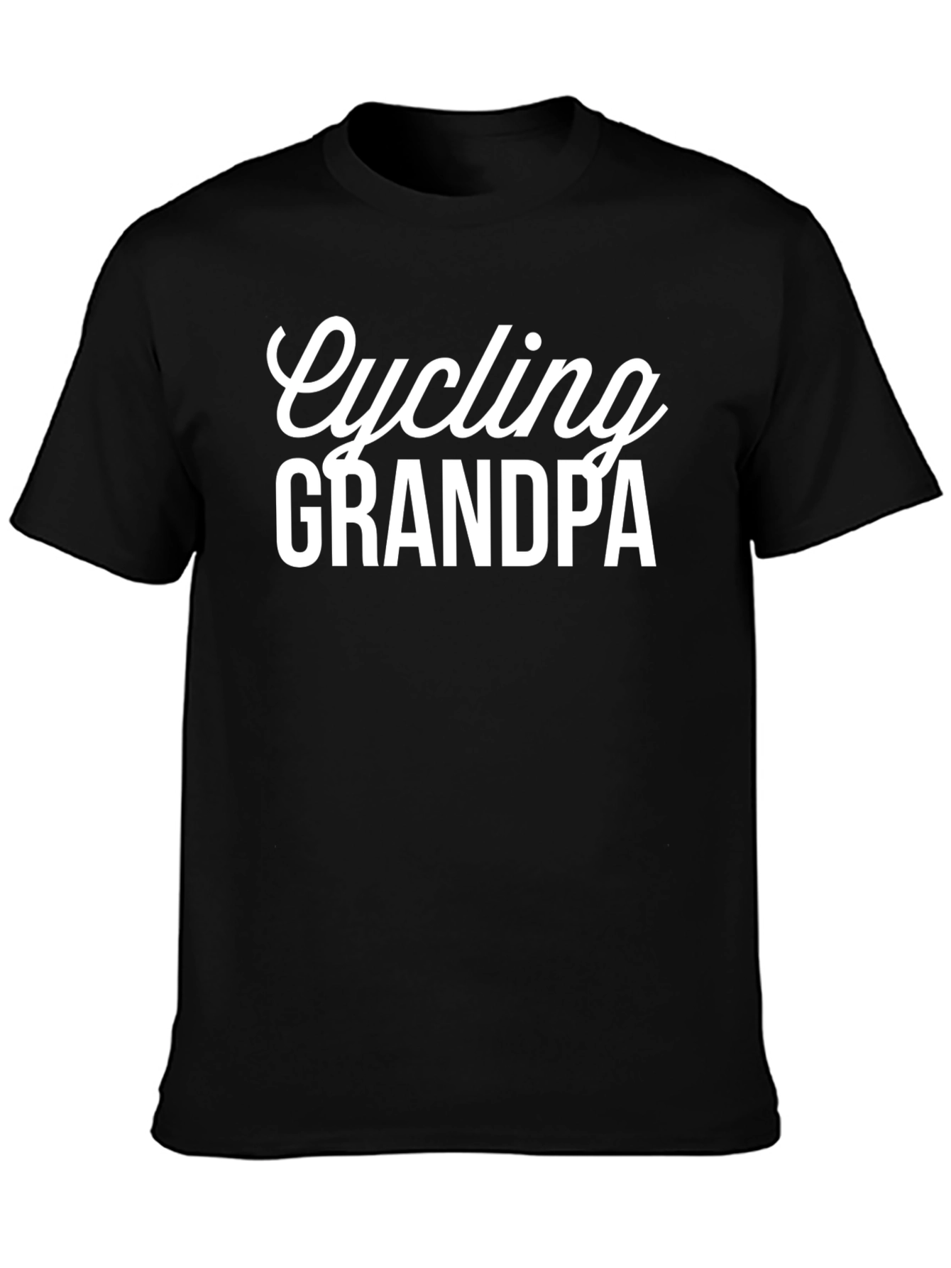 Cycling Grandpa T-Shirt - Black Graphic Tee