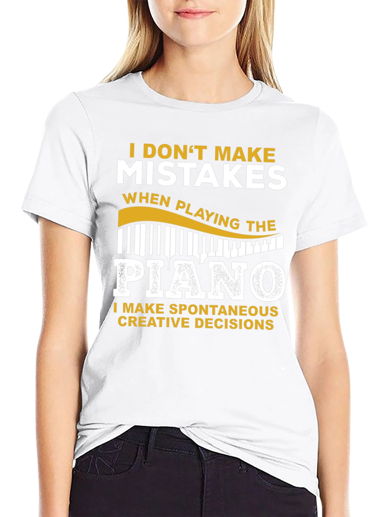Piano Player T-Shirt: Creative Decisions