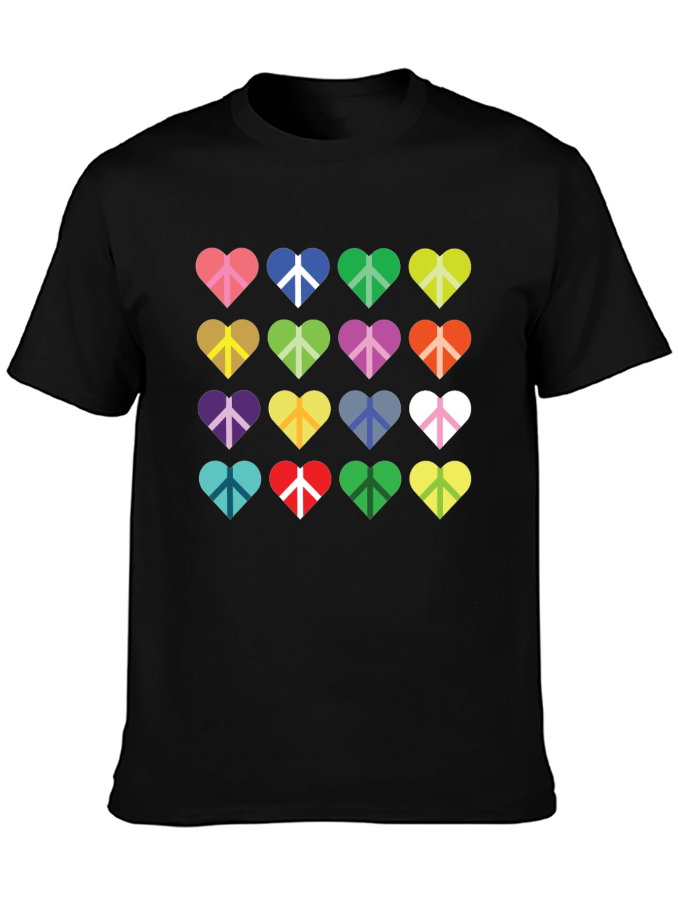 Heart Peace Sign Graphic T-Shirt