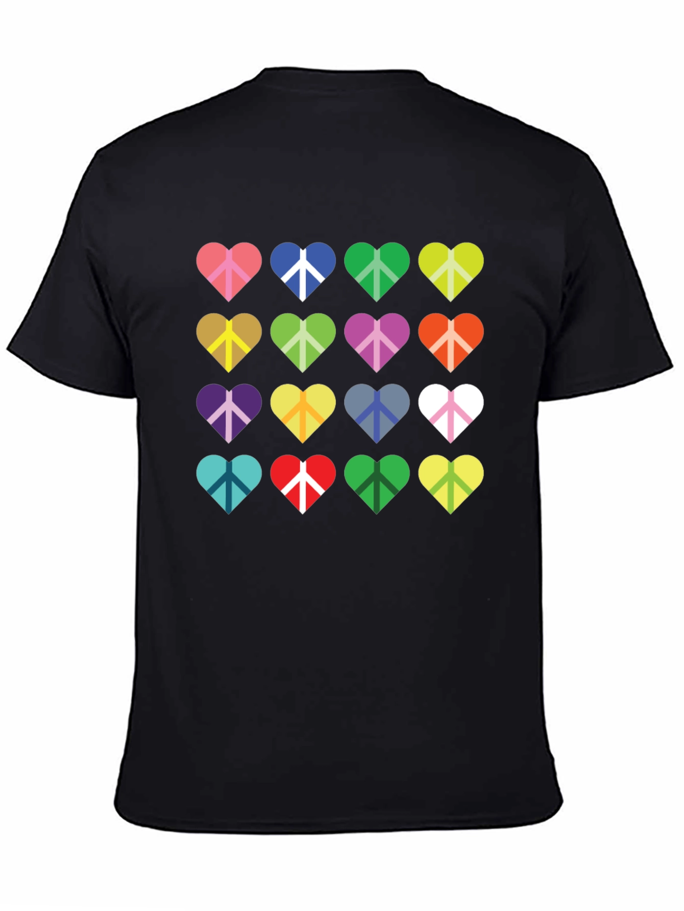 Heart Peace Sign Graphic T-Shirt