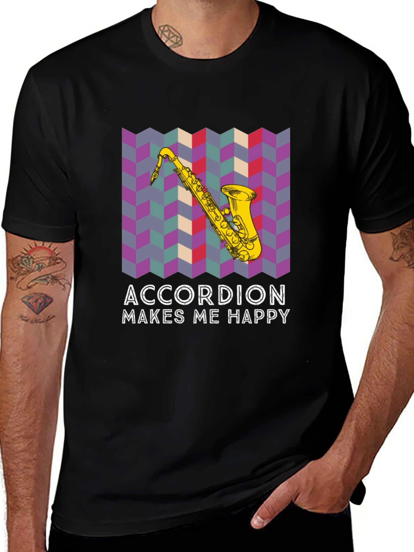 Accordion Makes Me Happy T-Shirt