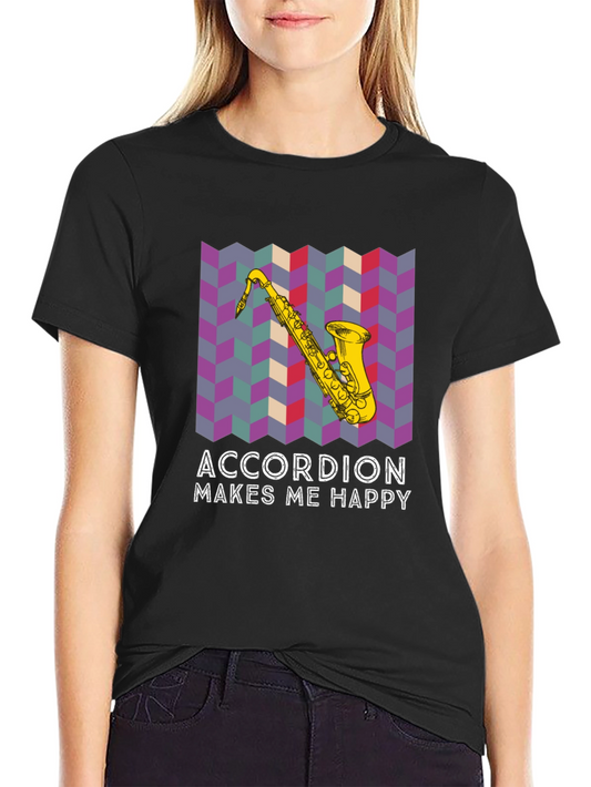 Accordion Makes Me Happy T-Shirt