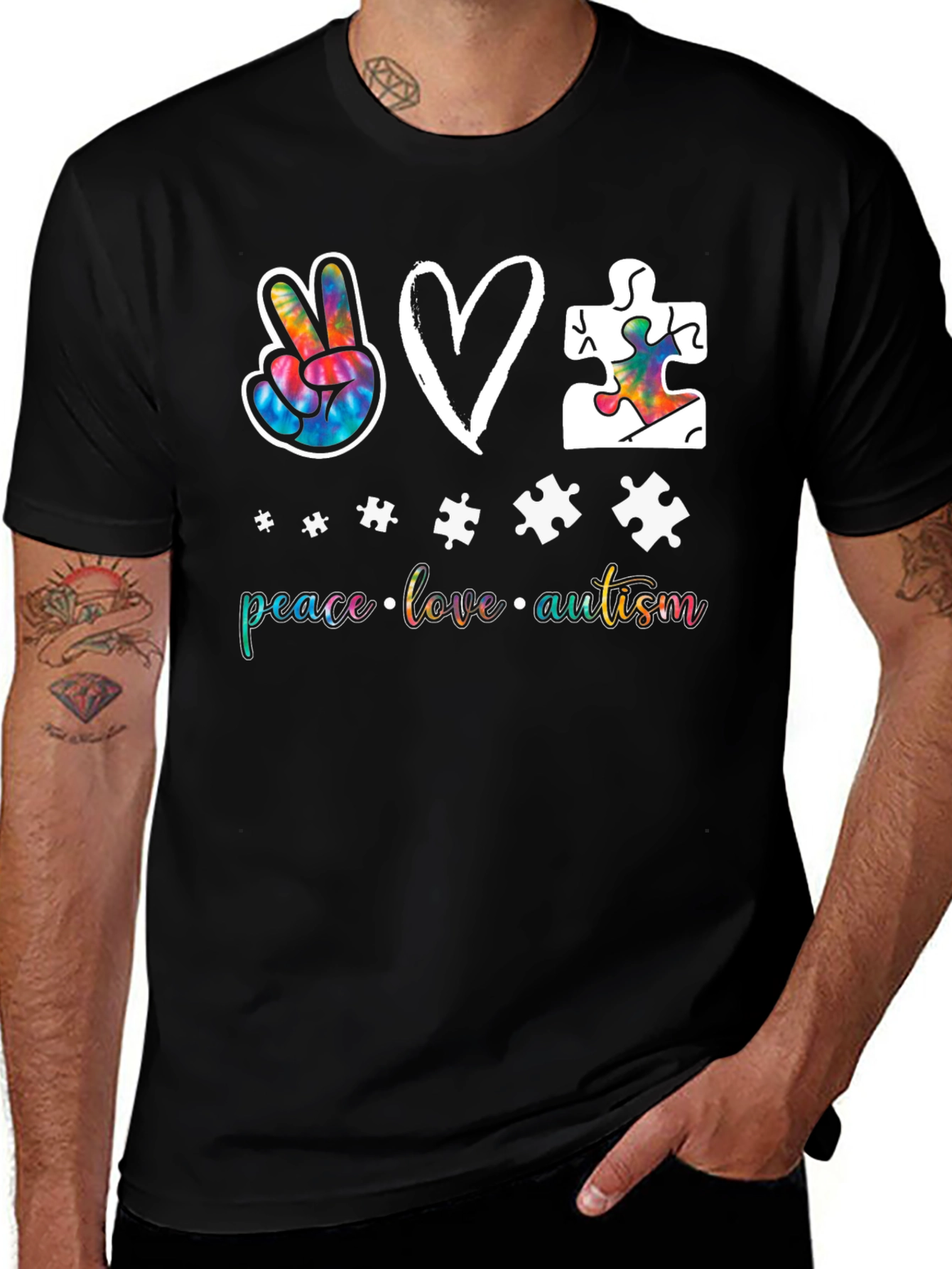 Peace Love Autism Graphic Tee