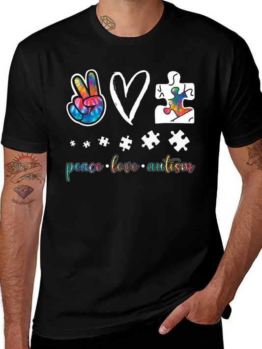 Peace Love Autism Graphic Tee