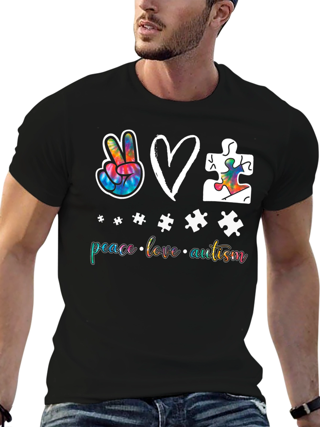 Peace Love Autism Graphic Tee