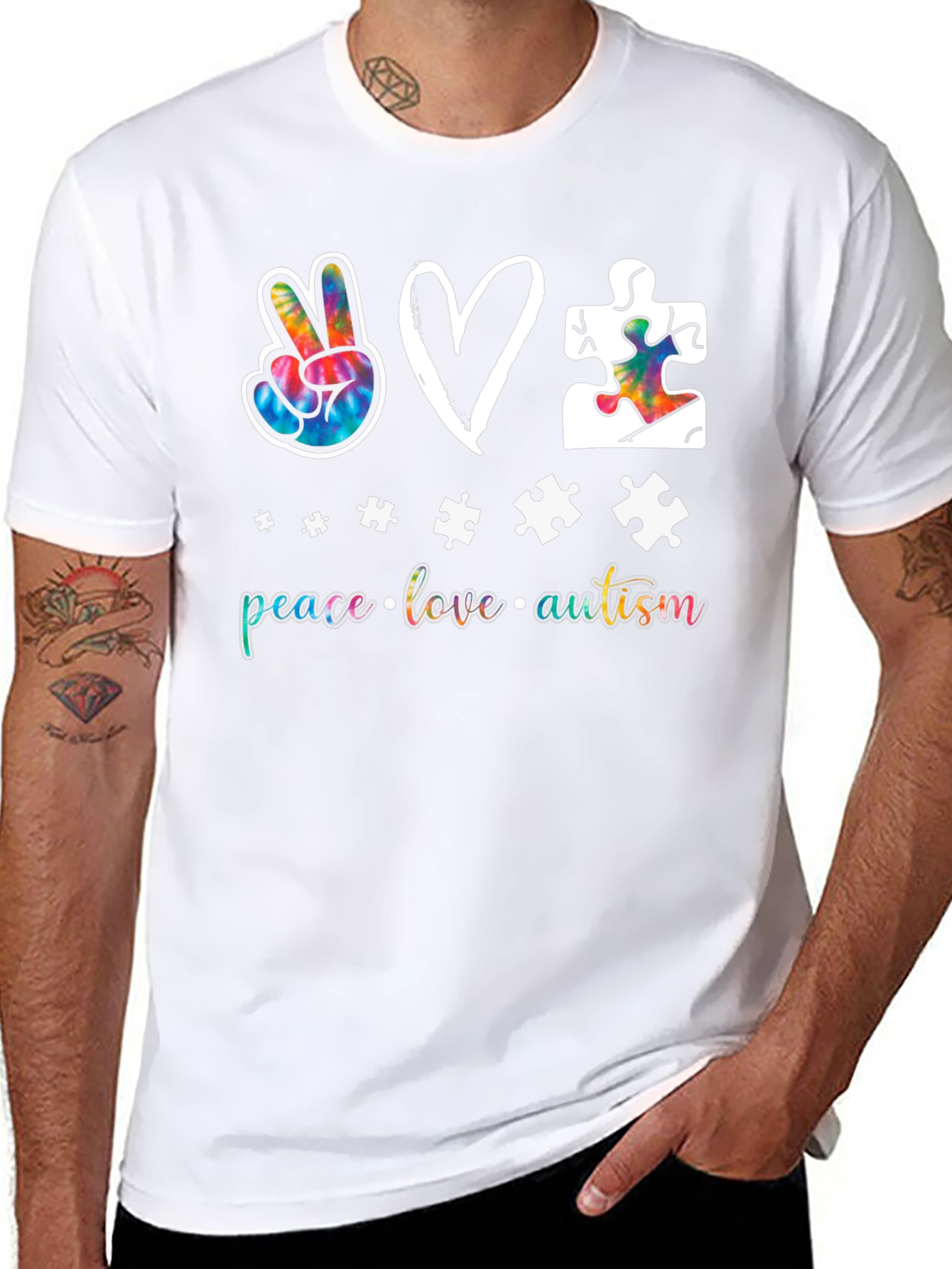 Peace Love Autism Graphic Tee