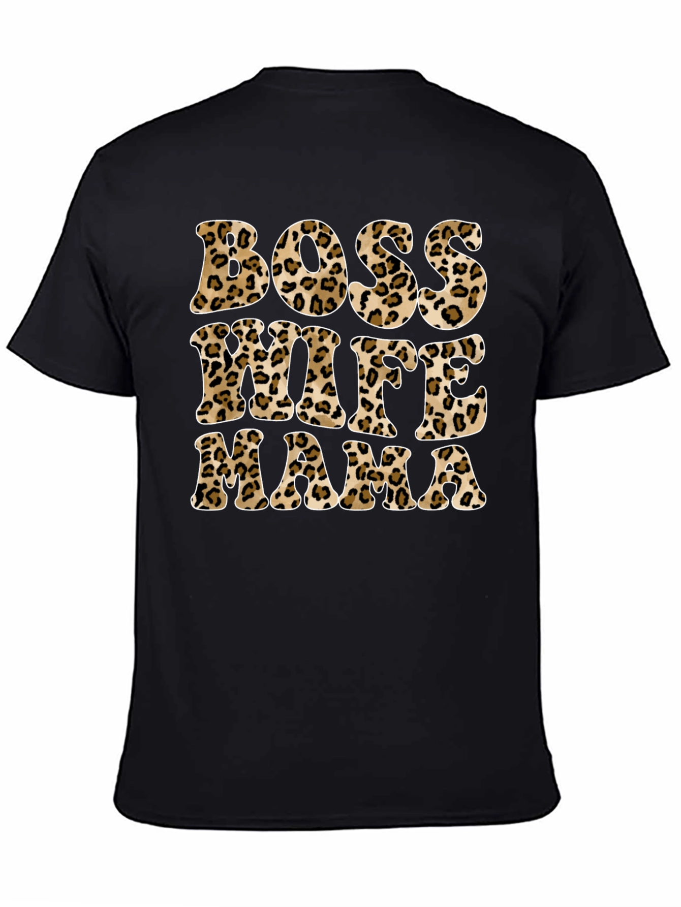Boss Wife Mama Leopard Print Graphic Tee