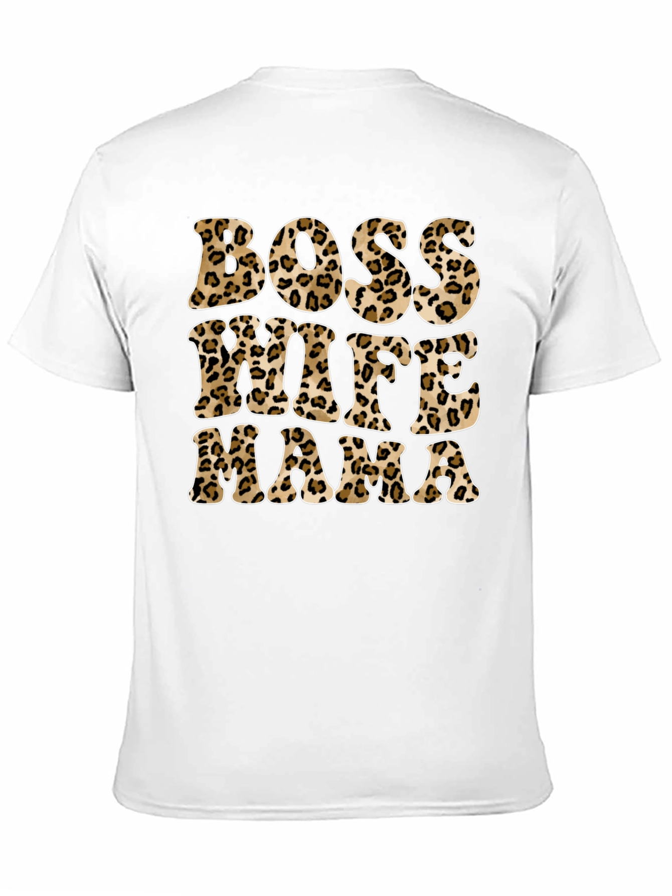 Boss Wife Mama Leopard Print Graphic Tee
