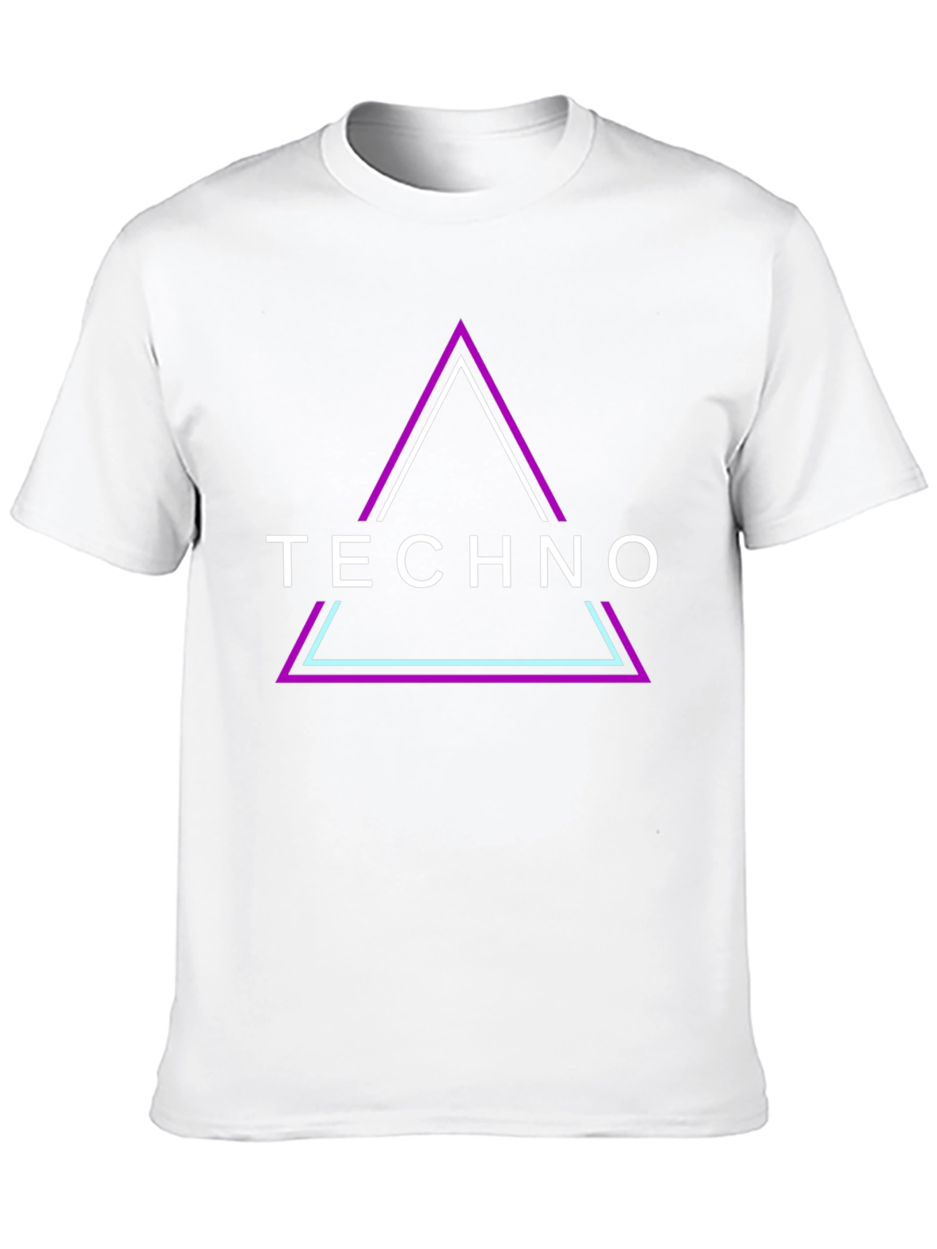 Techno Triangle Graphic Black T-Shirt