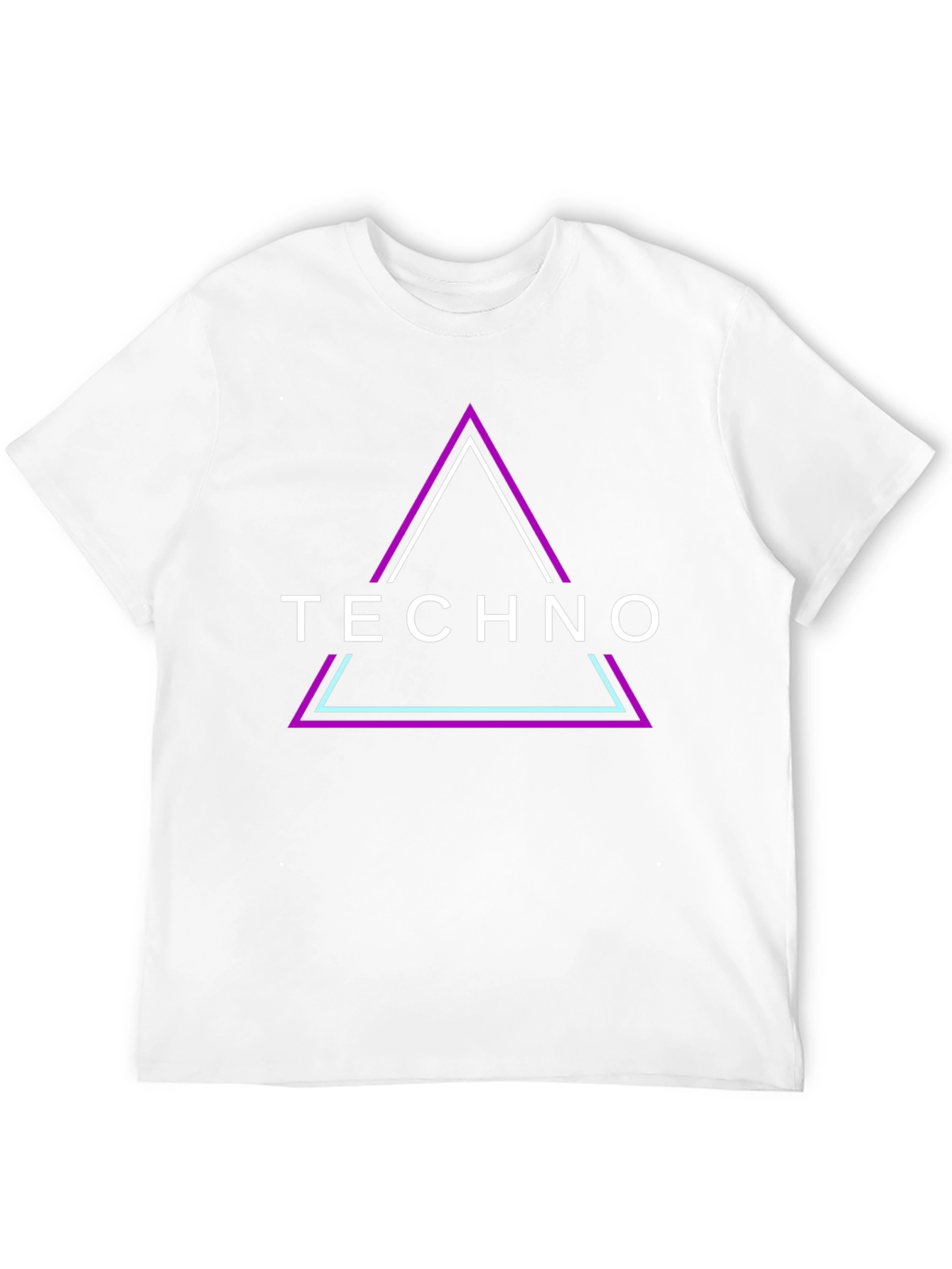 Techno Triangle Graphic Black T-Shirt