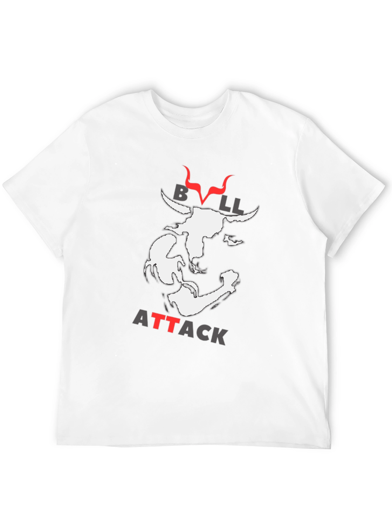 Bull Attack Graphic Print T-Shirt