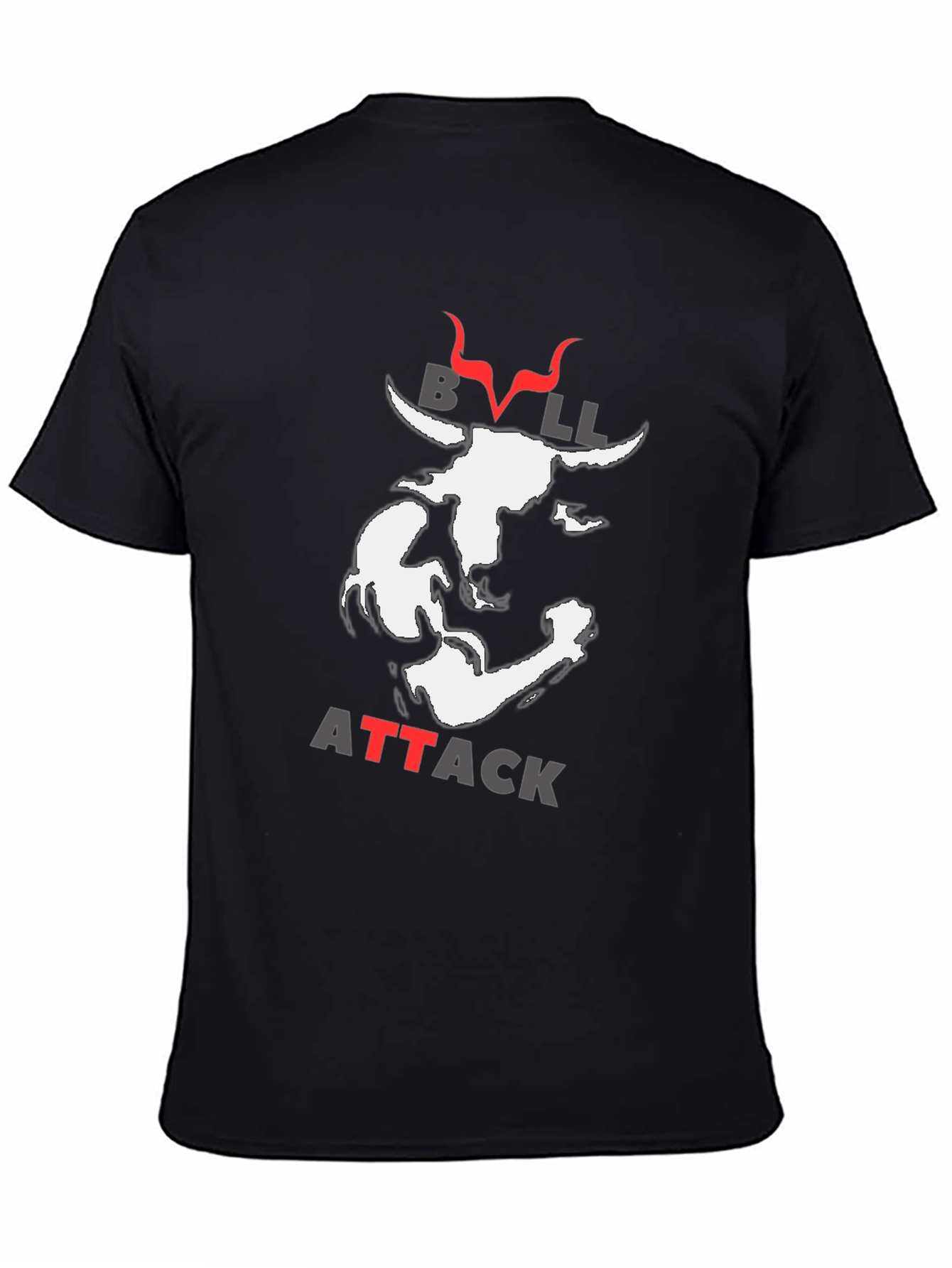 Bull Attack Graphic Print T-Shirt
