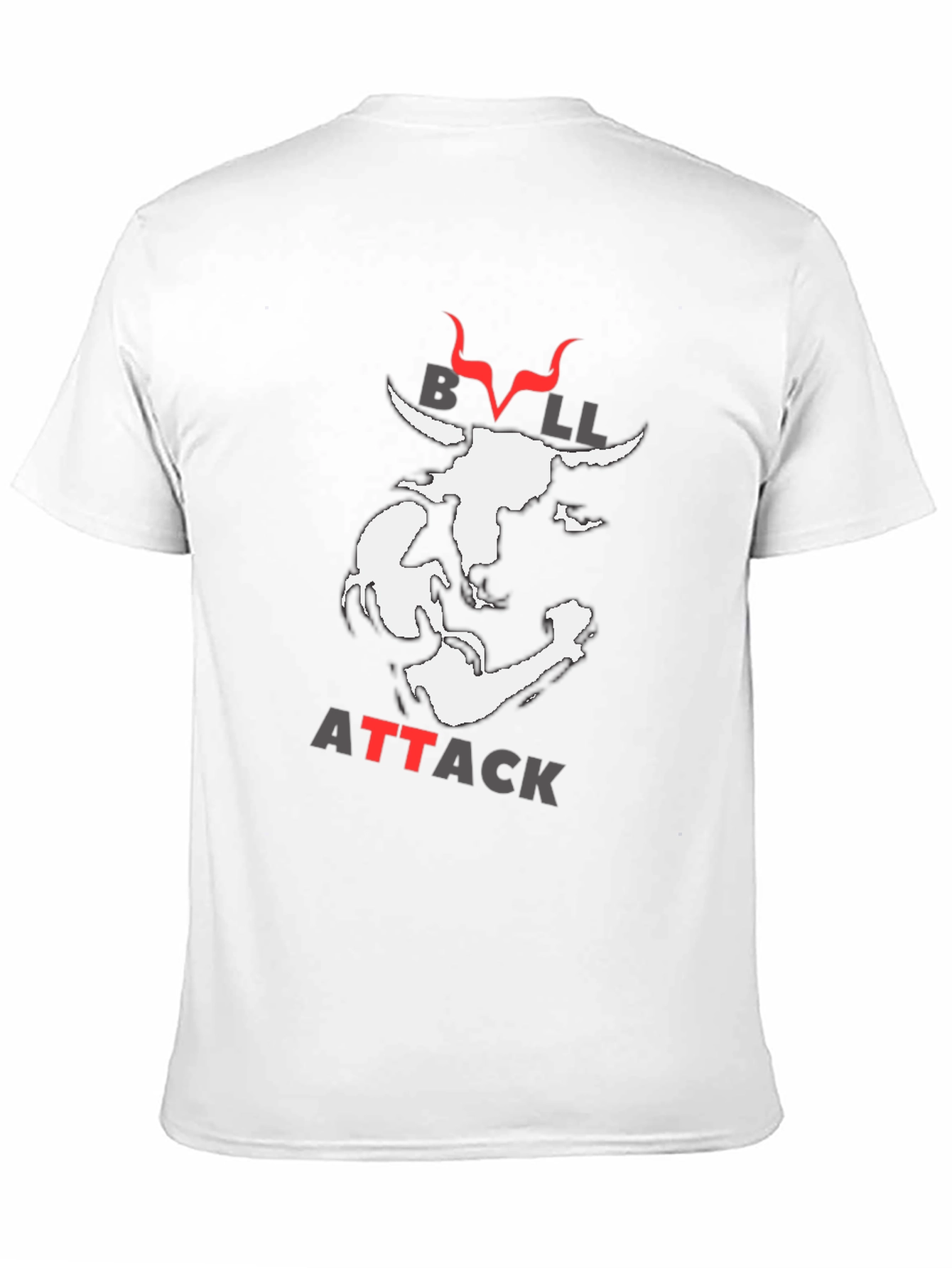 Bull Attack Graphic Print T-Shirt