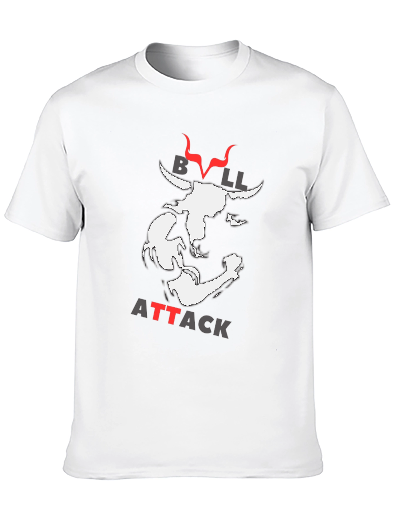 Bull Attack Graphic Print T-Shirt