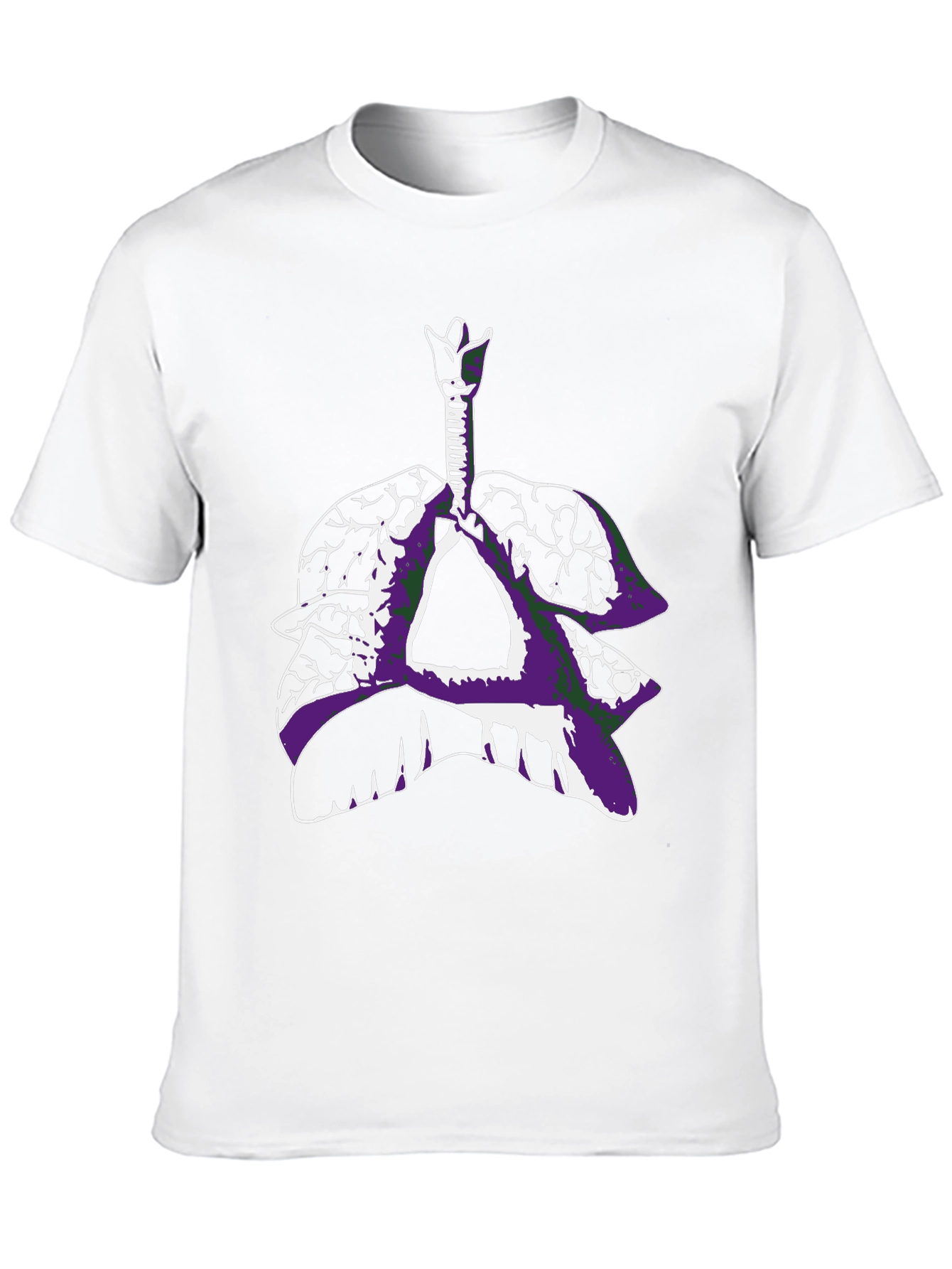 Anatomical Lungs T-Shirt - Black Graphic Tee