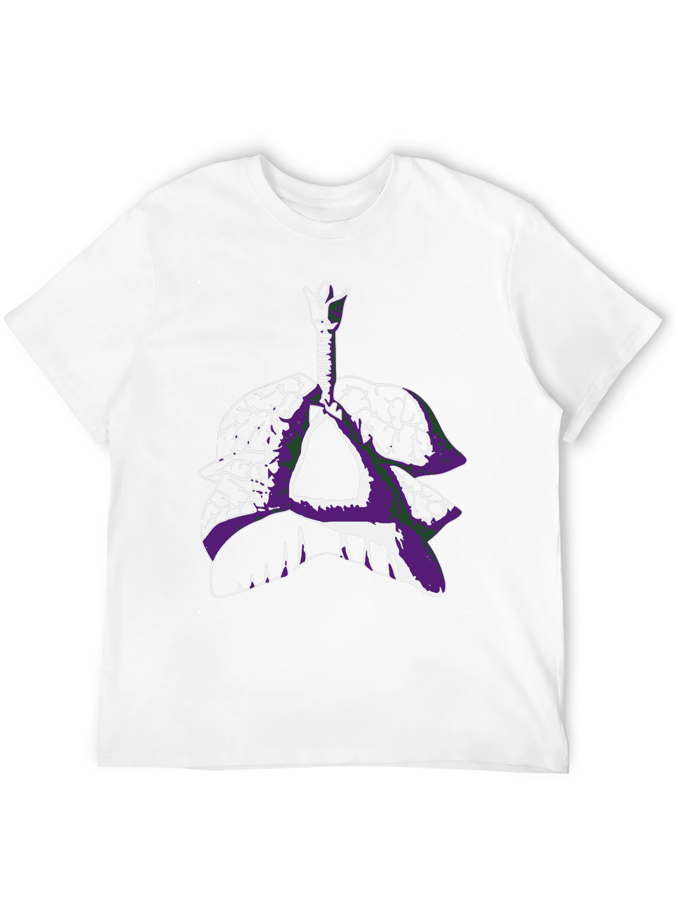 Anatomical Lungs T-Shirt - Black Graphic Tee