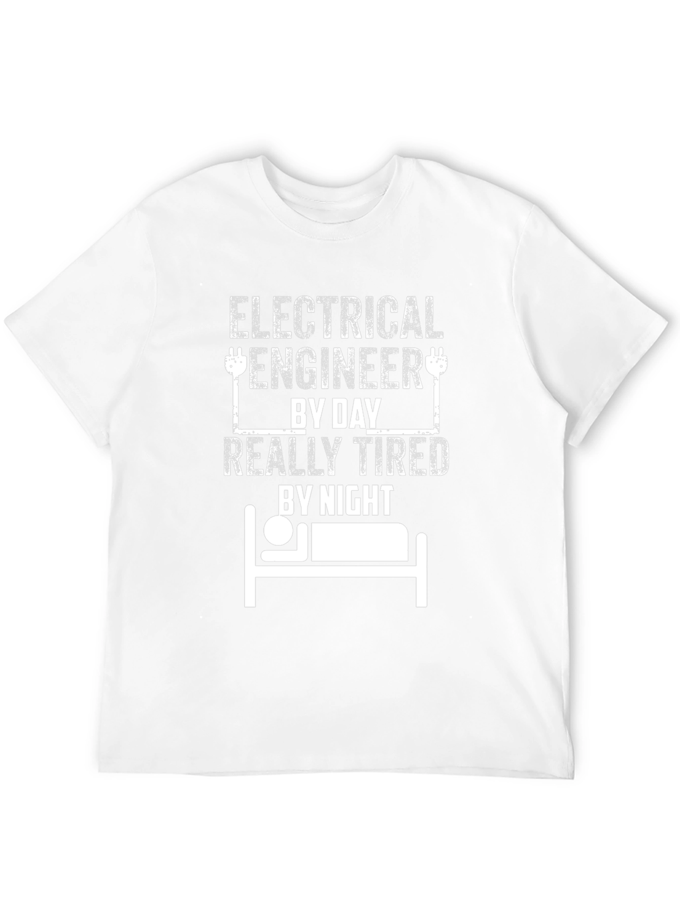 Electrical Engineer Tired Funny Black T-Shirt