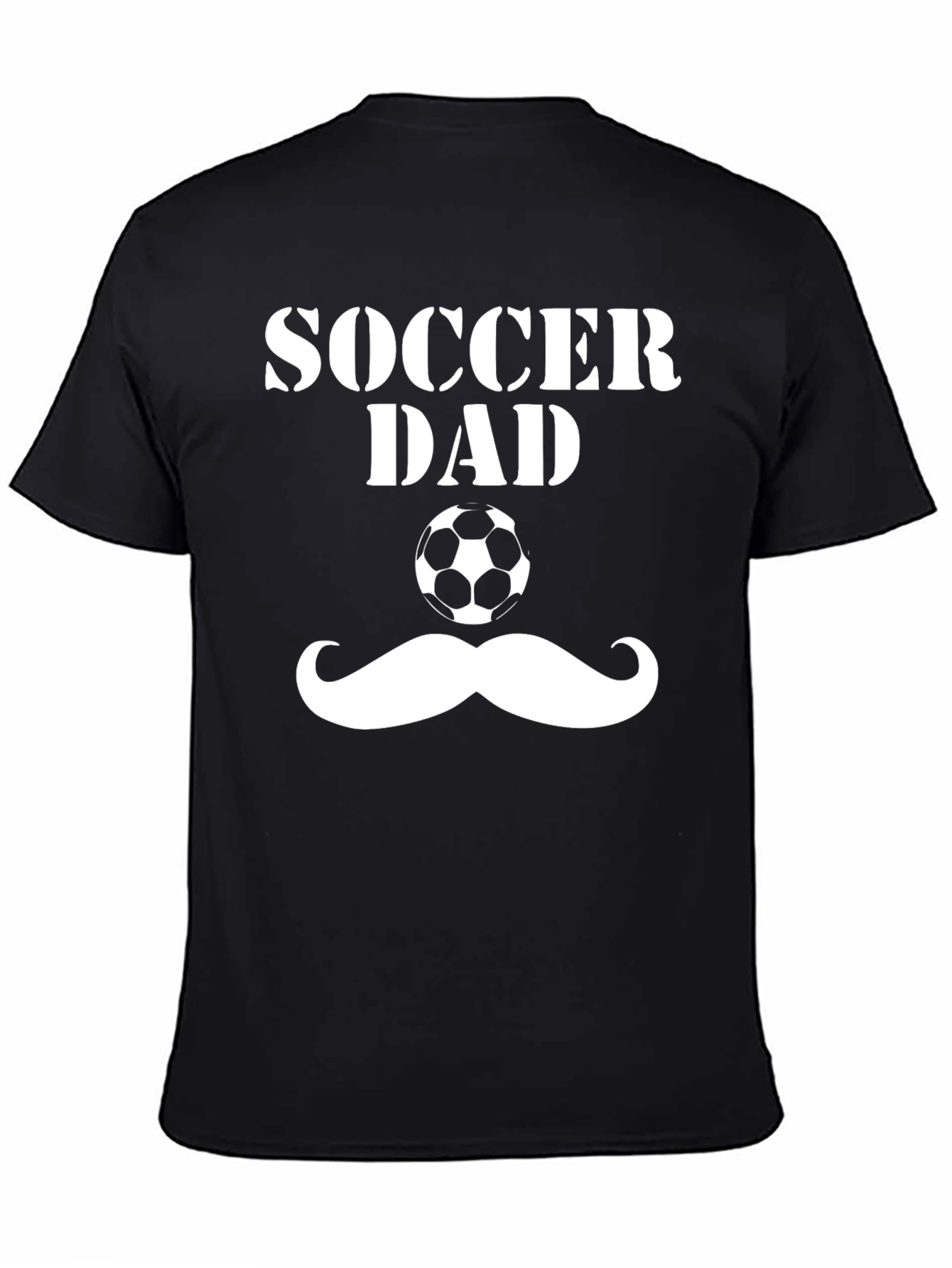 Soccer Dad T-Shirt Funny Mustache Football Tee