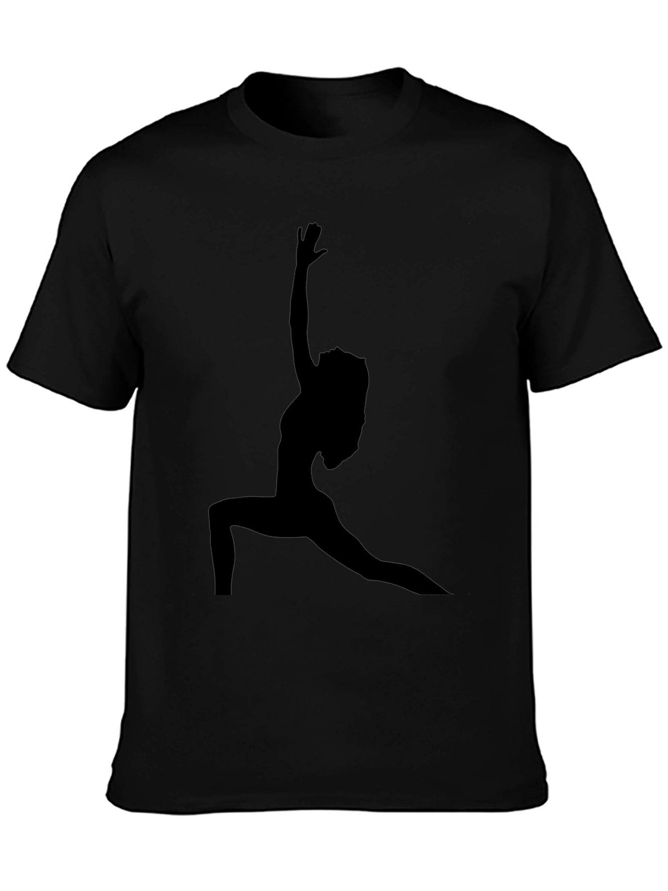 Yoga Silhouette Graphic Black T-Shirt